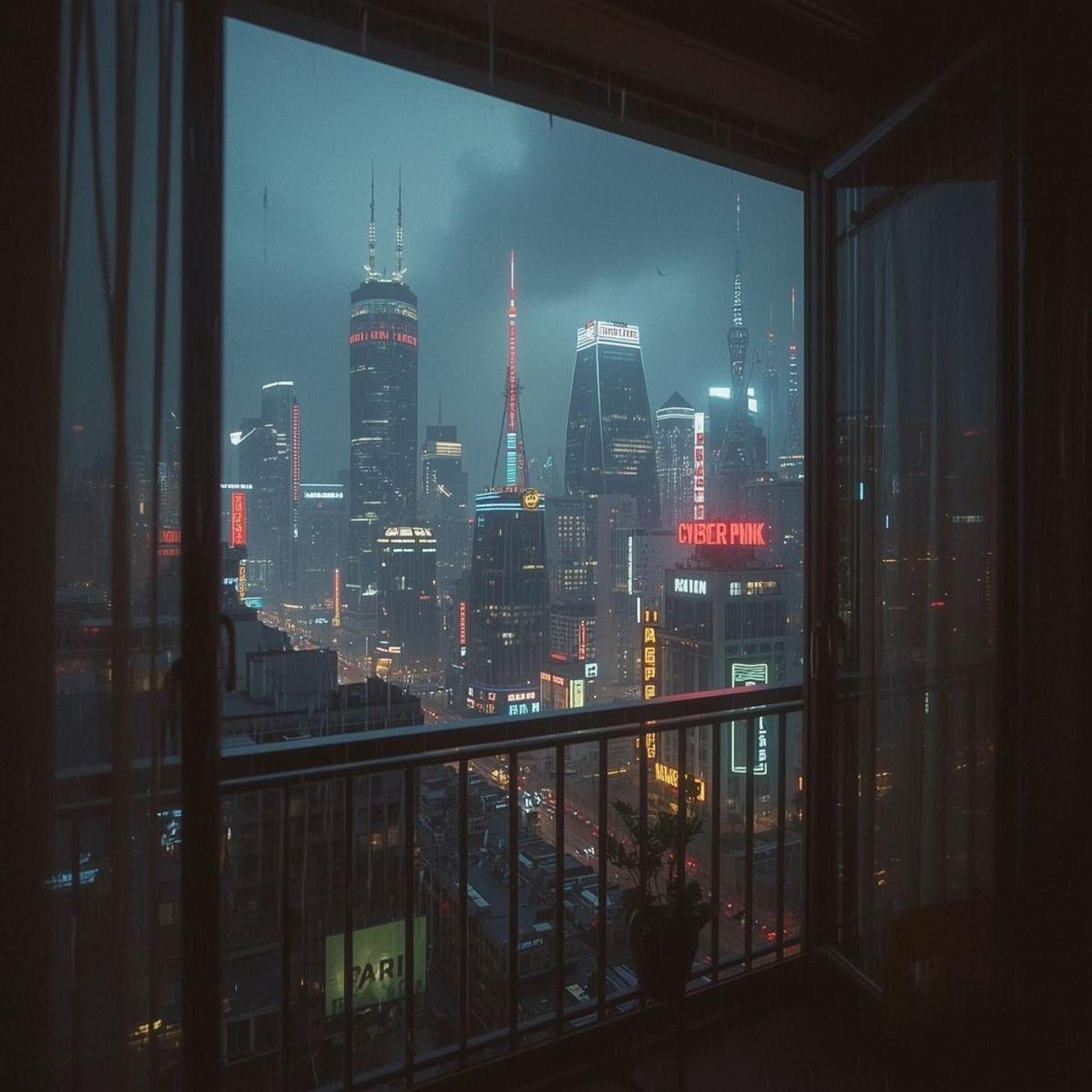 Cyberpunk Ambience - 10 Hours Sleep Sound