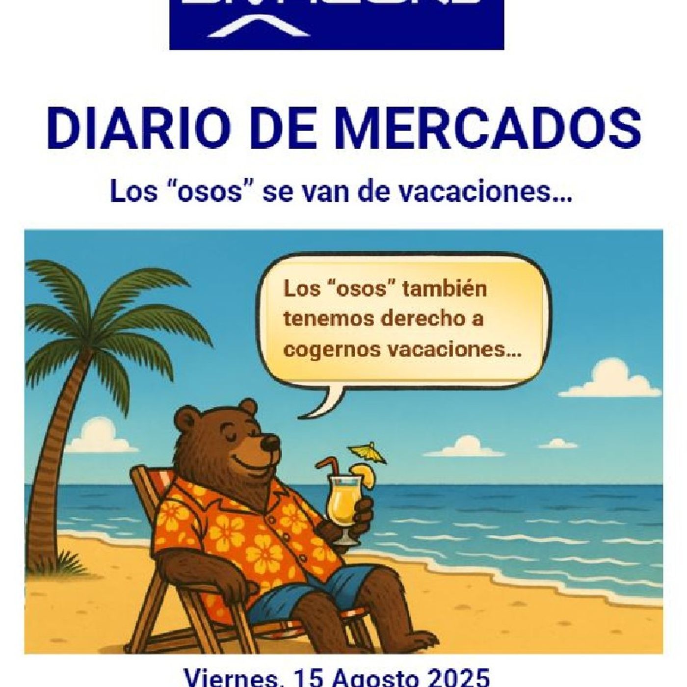 PODCAST PREMIUM DIARIO DE MERCADOS Viernes 15 Agosto 2025 episode artwork