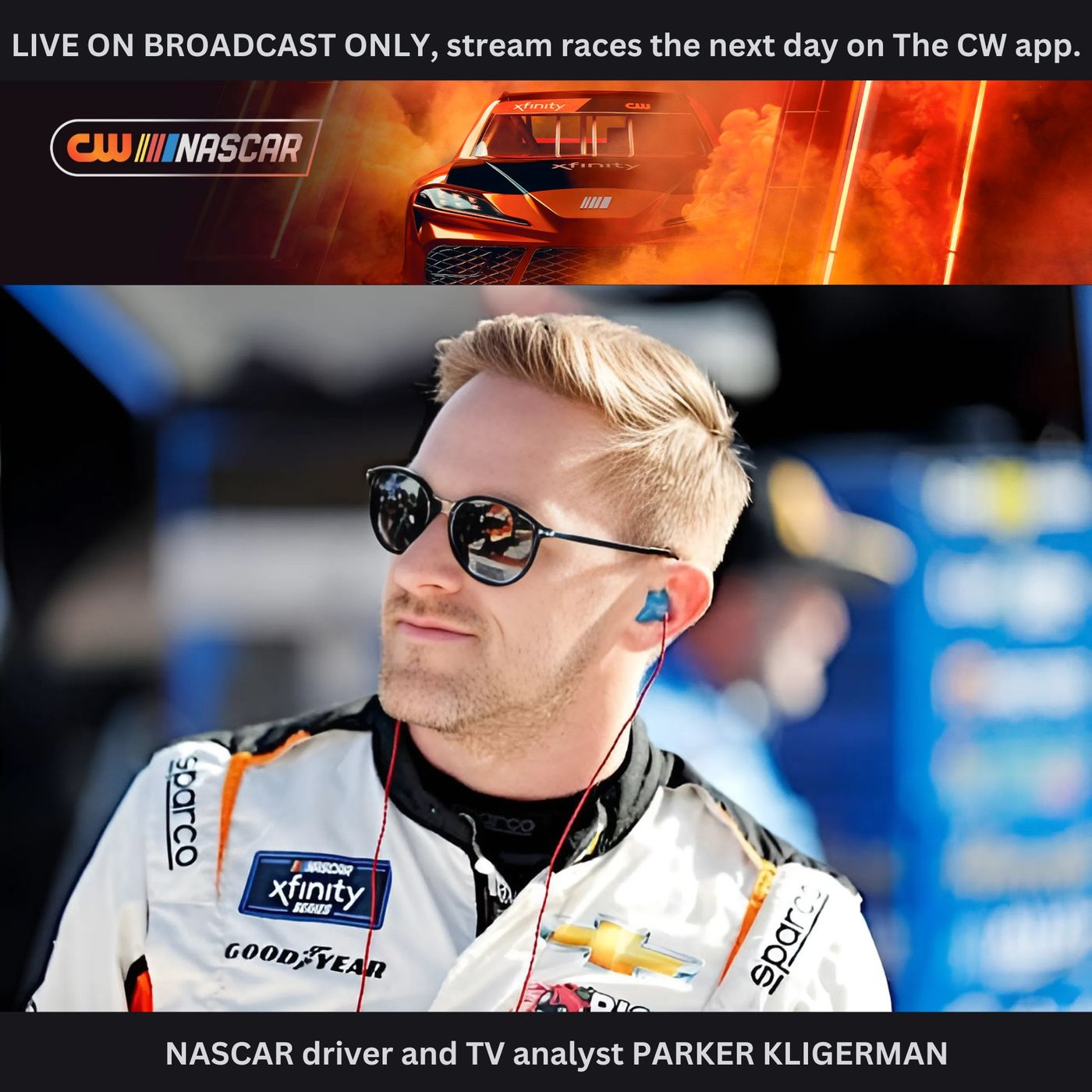 NASCAR driver and TV analyst PARKER KLIGERMAN