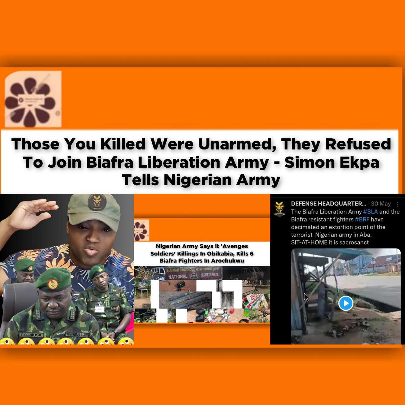 Those You Killed Were Unarmed, They Refused To Join Biafra Liberation Army - Simon Ekpa Tells Nigerian Army ~ OsazuwaAkonedo