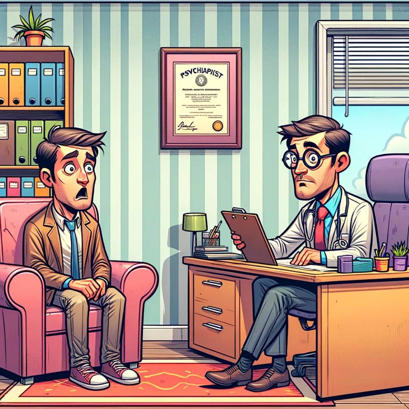 "My psychiatrist told me I was crazy and I said I want a second opinion. He said okay, you're ugly too." episode artwork