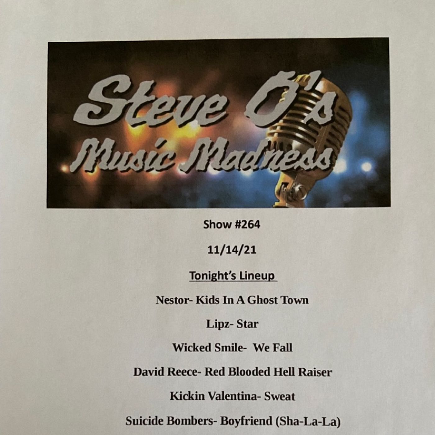 Steve O’s Music Madness 2021