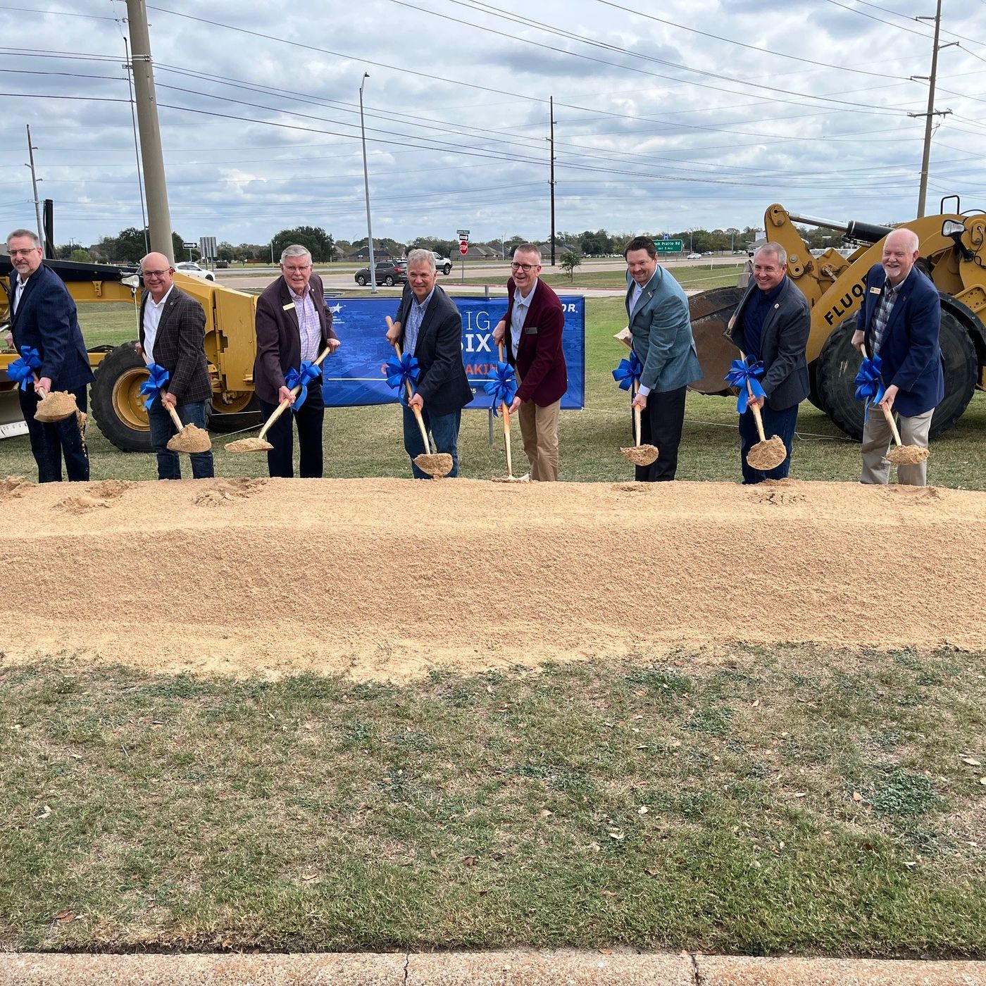 Ceremonial groundbreaking of "The Big 6" expansion of Rudder Freeway episode artwork