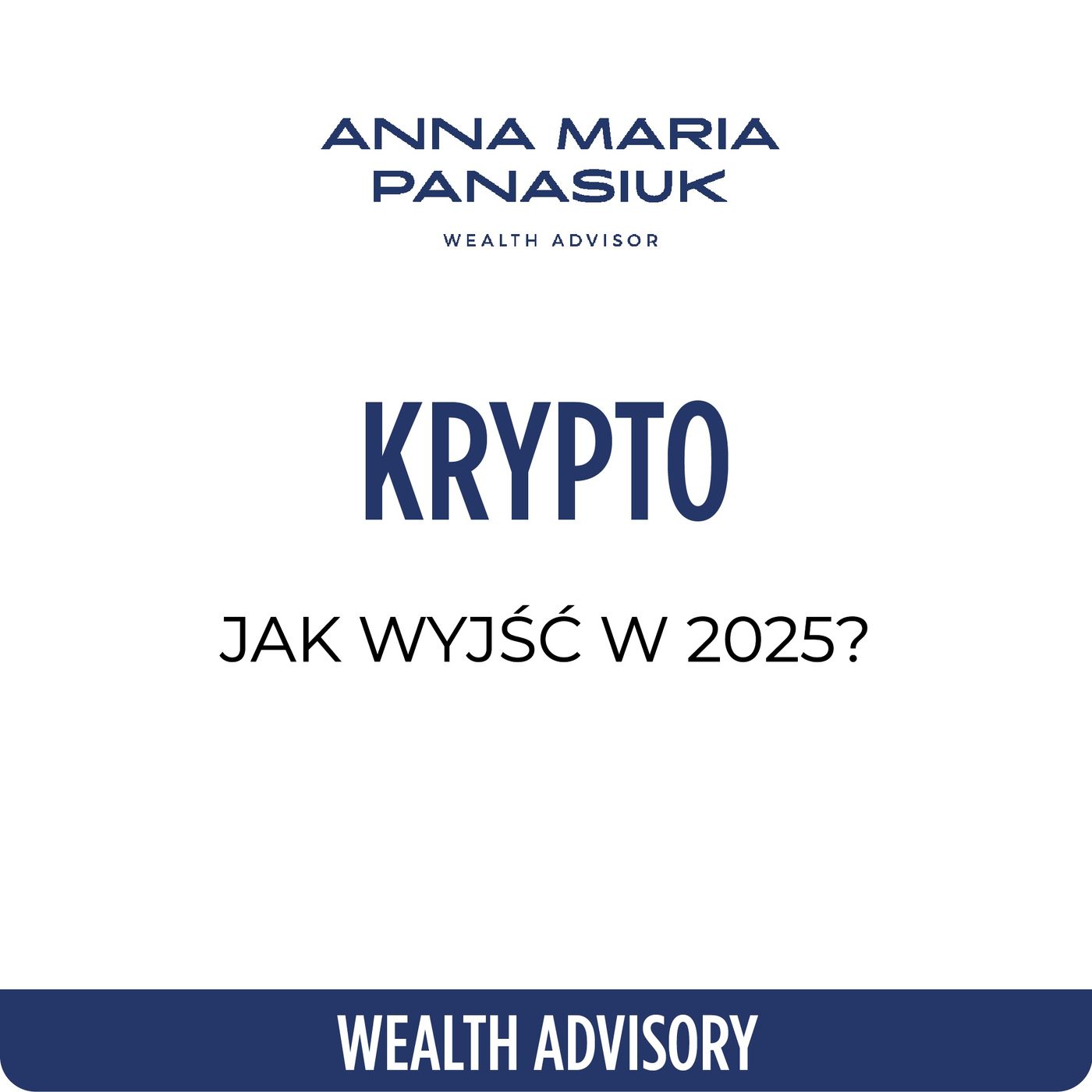 NO 98. Jak WYJŚĆ z kryptowalut? Jak zrealizować ZYSKI? | Anna Maria Panasiuk episode artwork