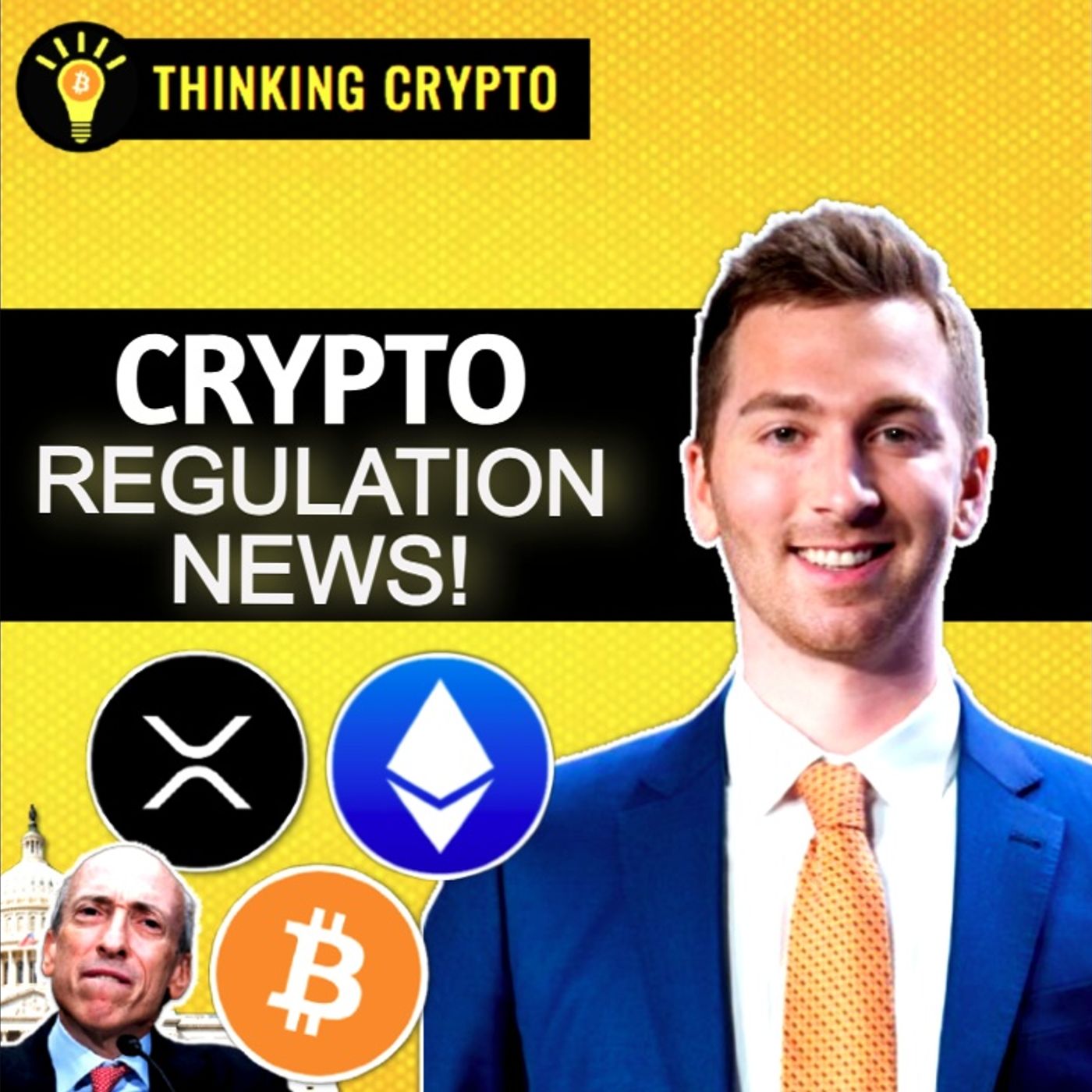 cover of episode Crypto Regulation News! Gary Gensler Resigning Soon, SEC Sued, Bitcoin Reserve, & Stablecoin Legislation!