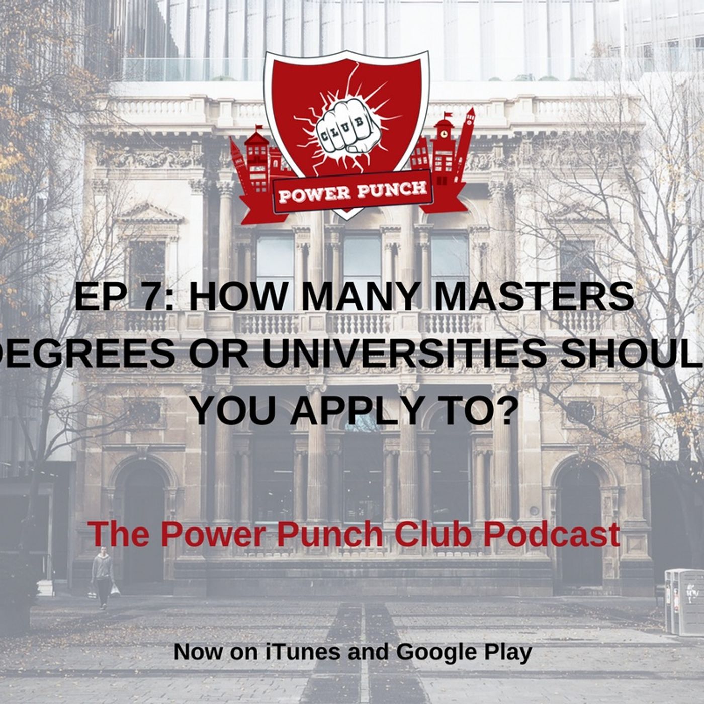 How many Masters or Ph.D. degrees/universities should you apply to? episode artwork