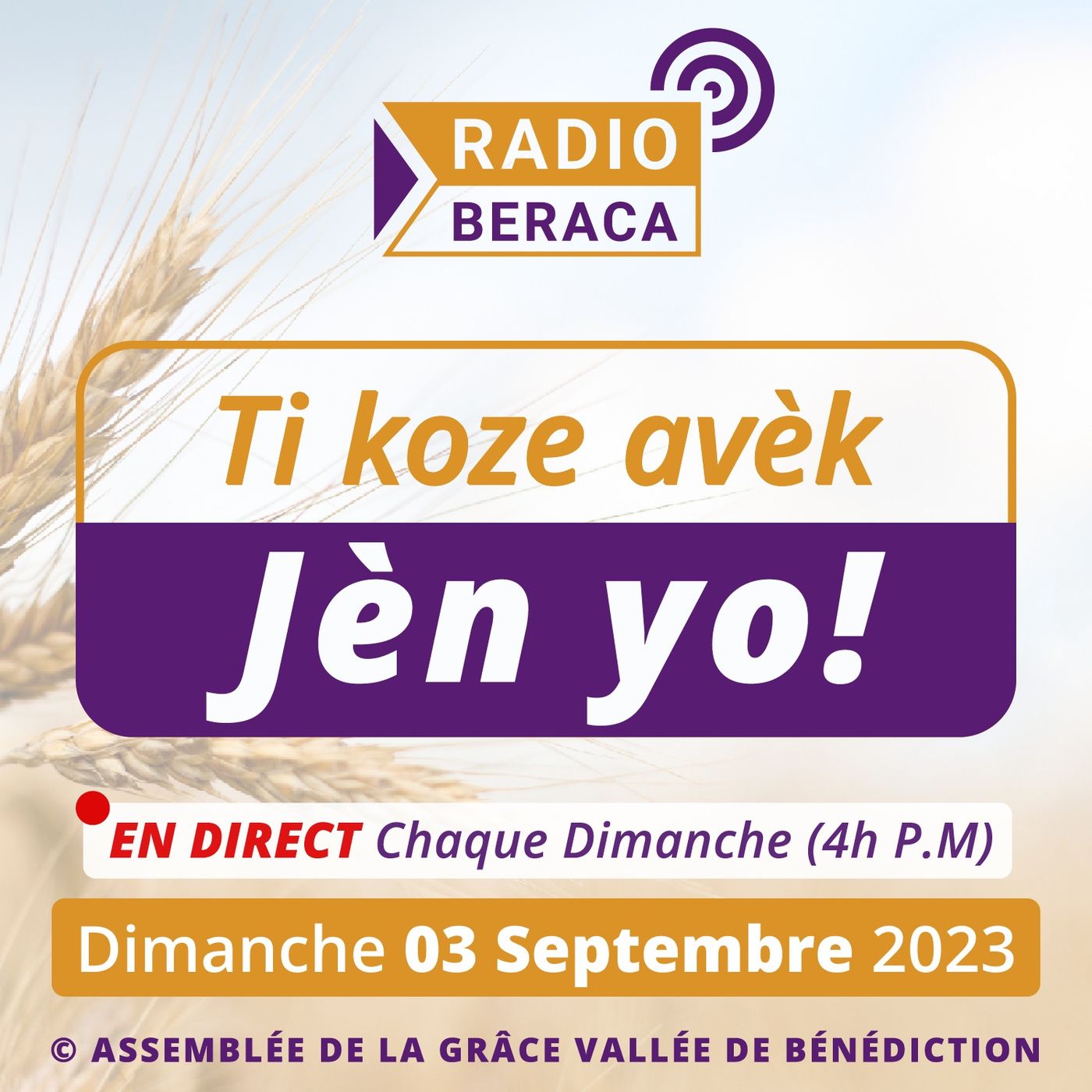Dimanche  03 Septembre .- Ti koze avèk jèn yo episode artwork
