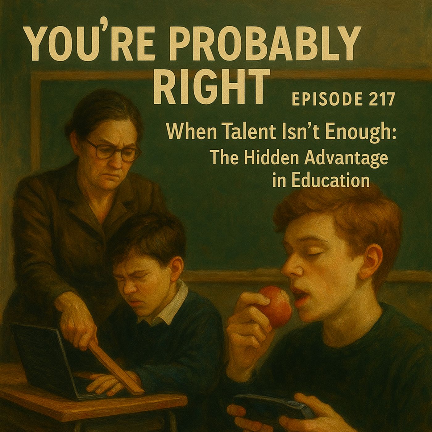 Episode 217: When Talent Isn’t Enough: The Hidden Advantage in Education| You're Probably Right