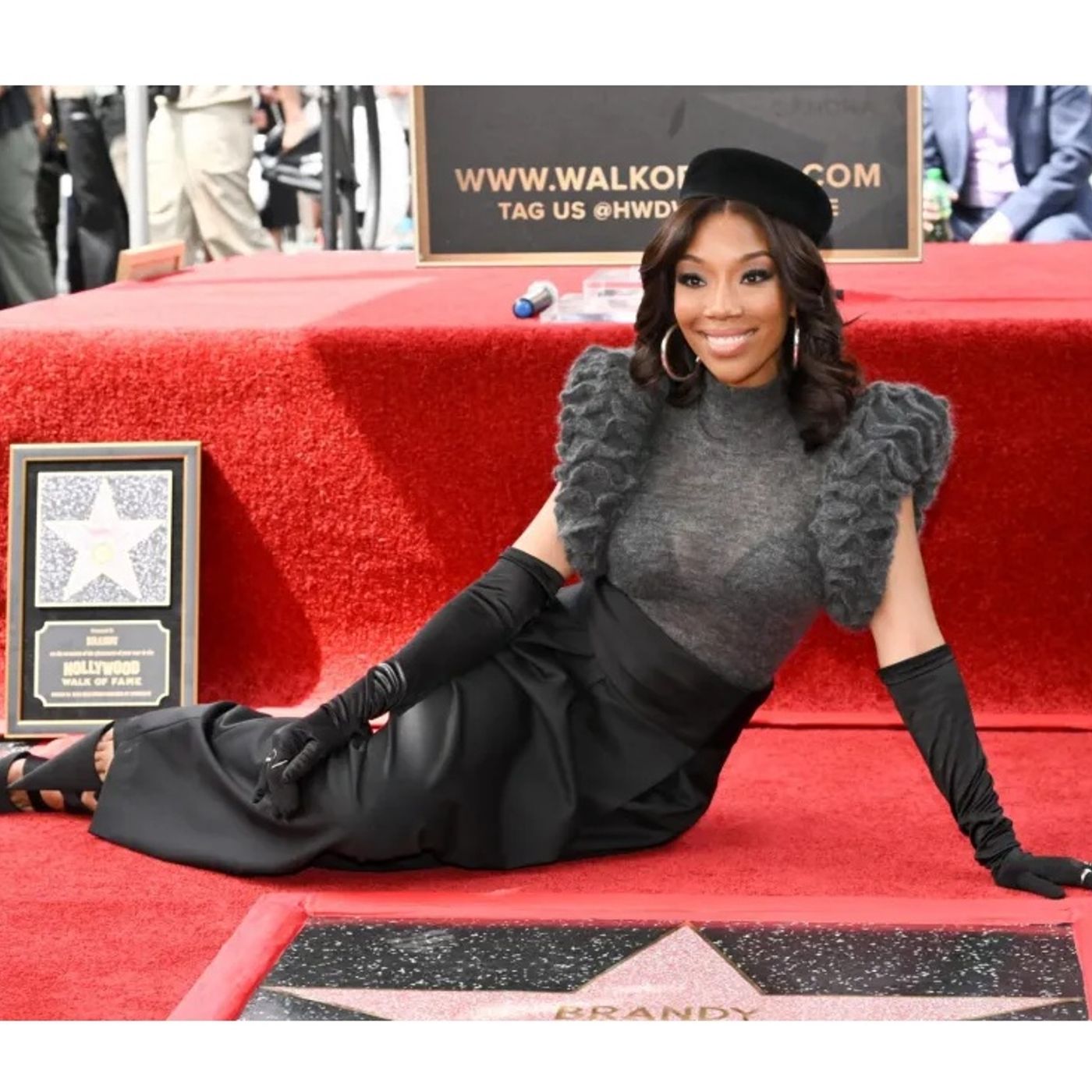 R&B icon Brandy Norwood has been honoured with a star on the Hollywood Walk of Fame episode artwork