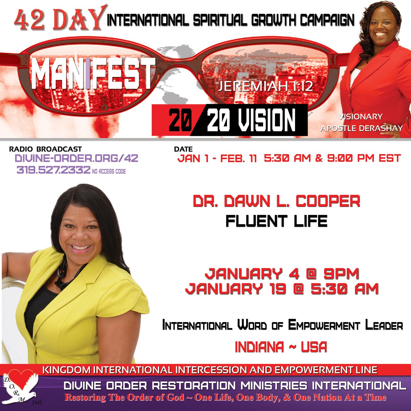 Watch out for the Ditch | Dr. Dawn L. Cooper | 42 Day Manifest 20/20 Vision