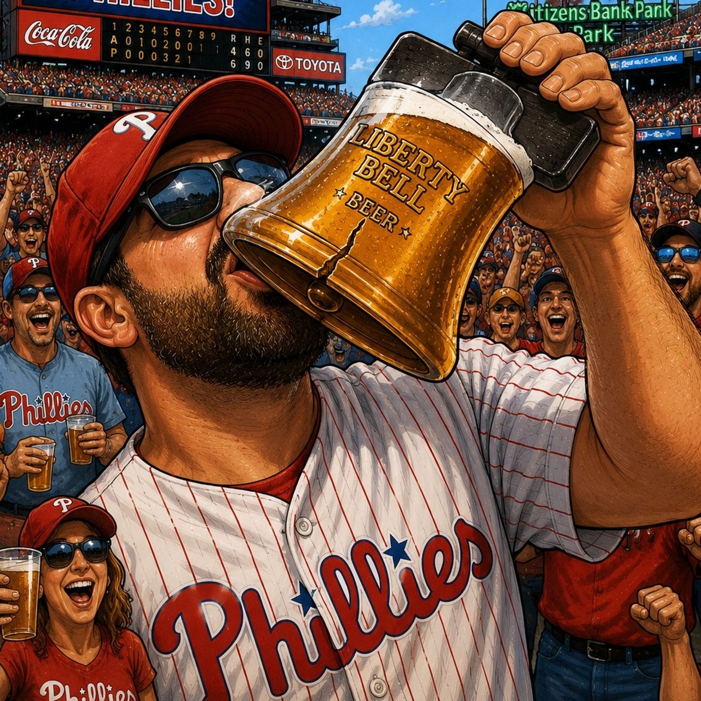 Baseball fans can sip brews from the Liberty Bell episode artwork