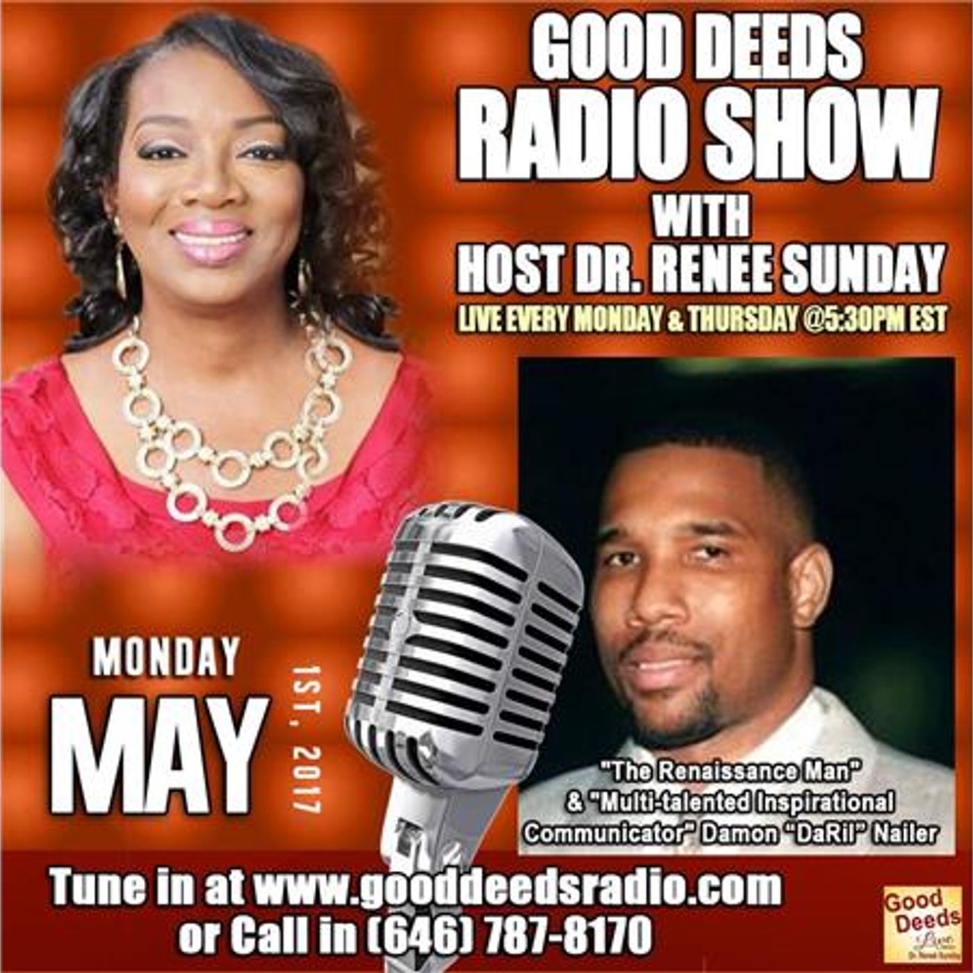 "The Renaissance Man" Damon “DaRil” Nailer shares on Good Deeds Radio Show episode artwork
