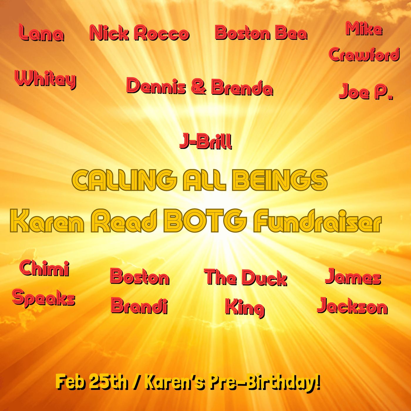 Karen's Birthday BOTG Fundraiser w/Alan Jackson/Nick Rocco/Lana Oriani!