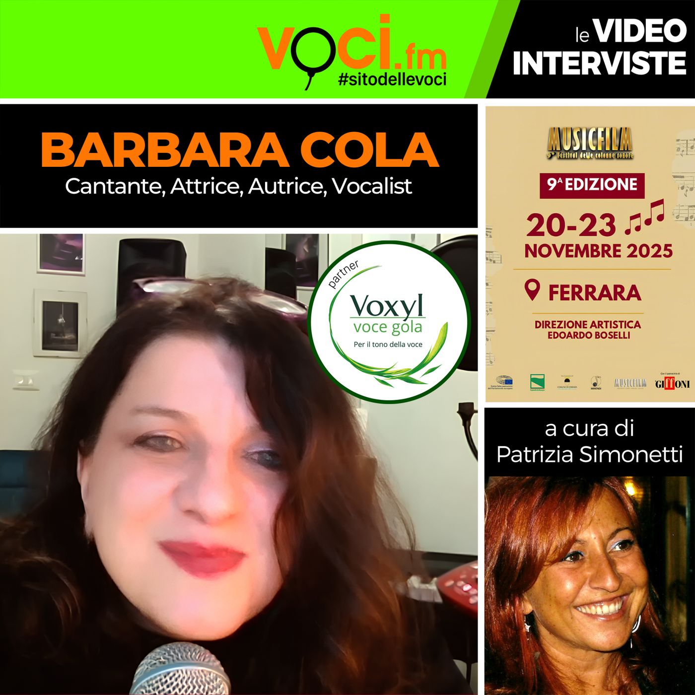 BARBARA COLA su VOCI.fm (Anteprima MUSICFILM FESTIVAL 2025) - clicca play e ascolta l'intervista