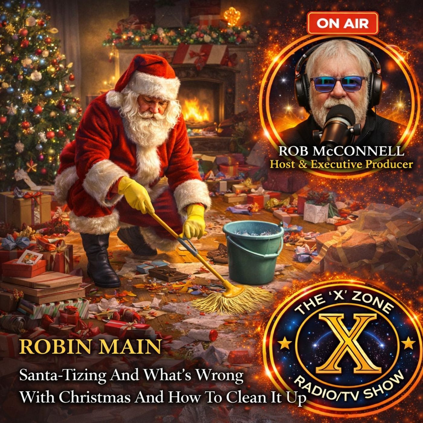 Rob McConnell Interviews - ROBIN MAIN - Santa-Tizing And What's Wrong With Christmas And How To Clean It Up