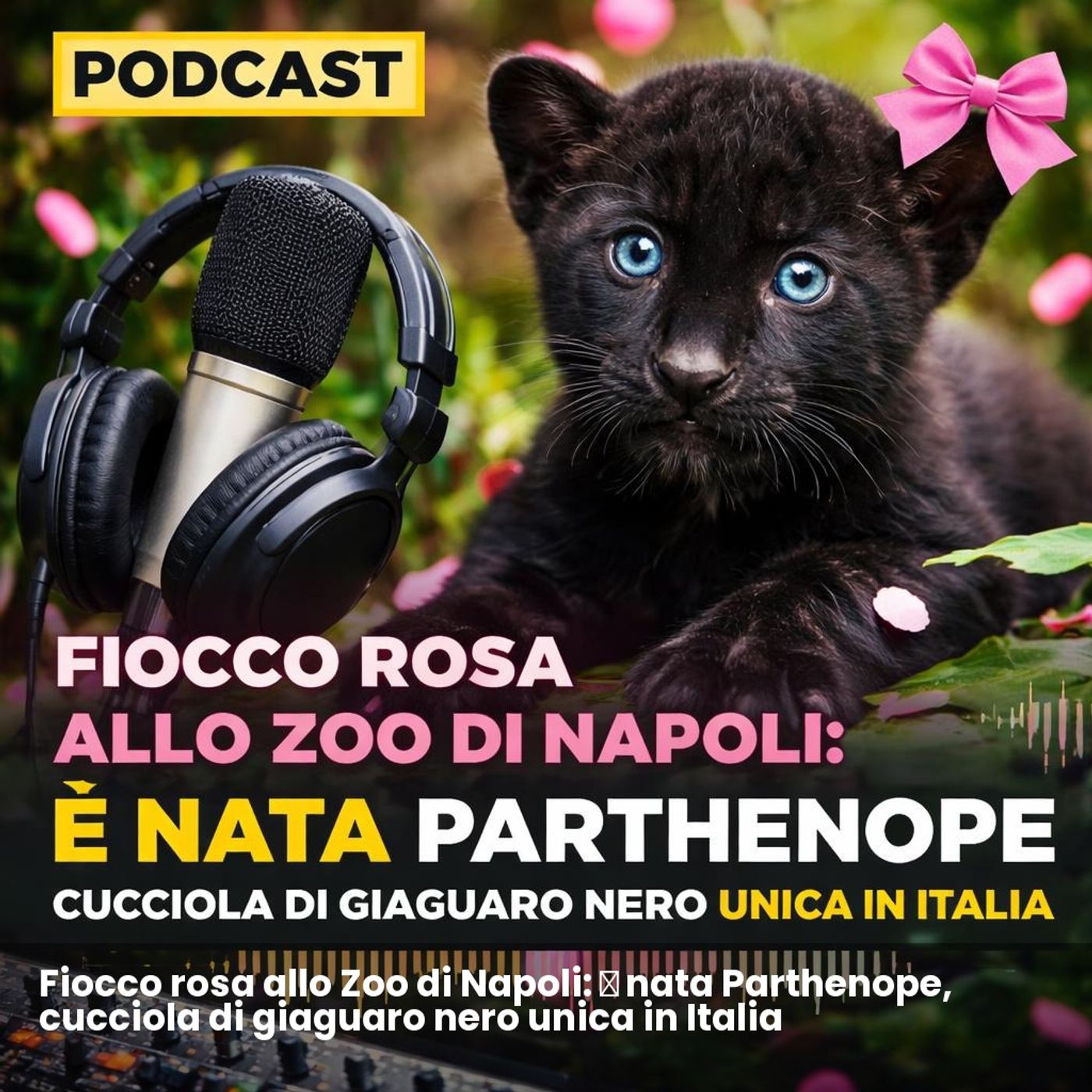 Fiocco rosa allo Zoo di Napoli: è nata Parthenope, cucciola di giaguaro nero unica in Italia episode artwork