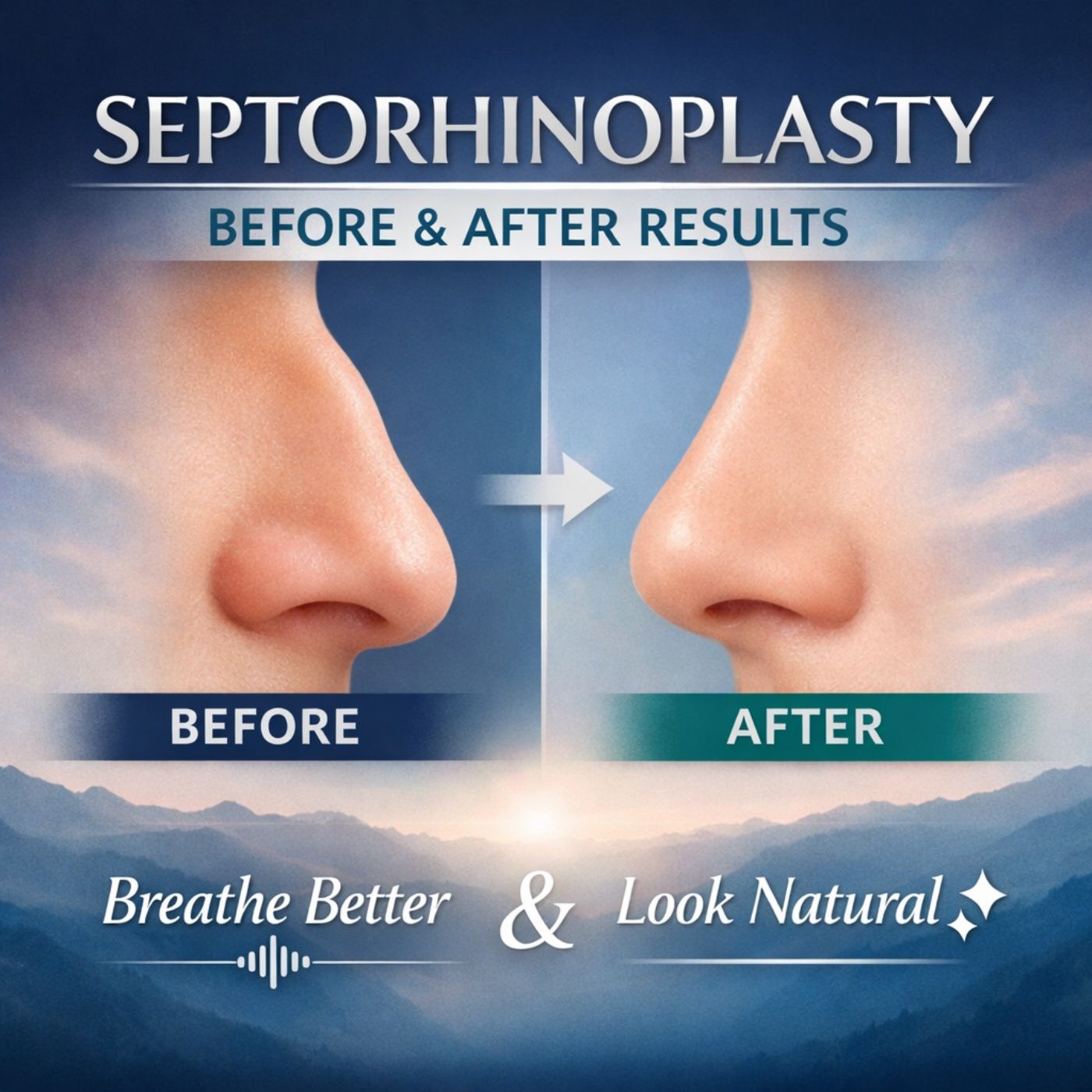 Real Septorhinoplasty Before and After R cover art
