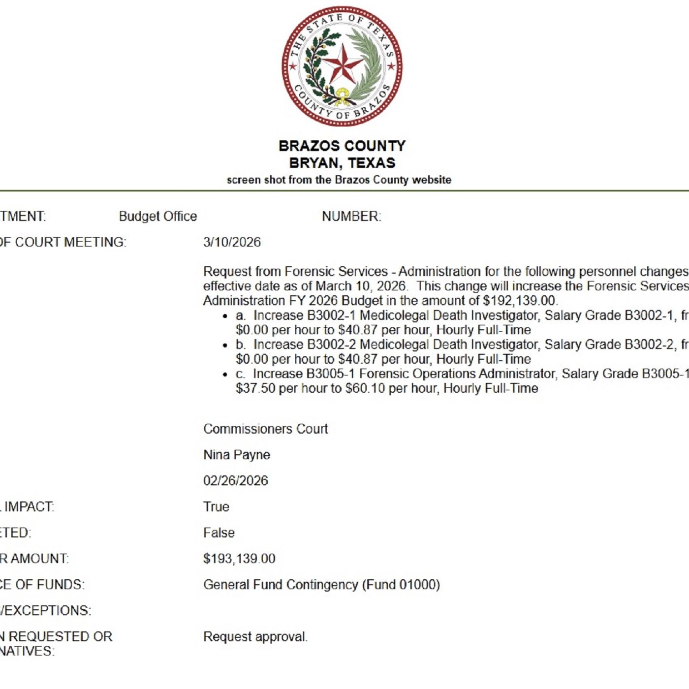 Divided Brazos County Commission approves funding two investigators for the new medical examiner's office episode artwork