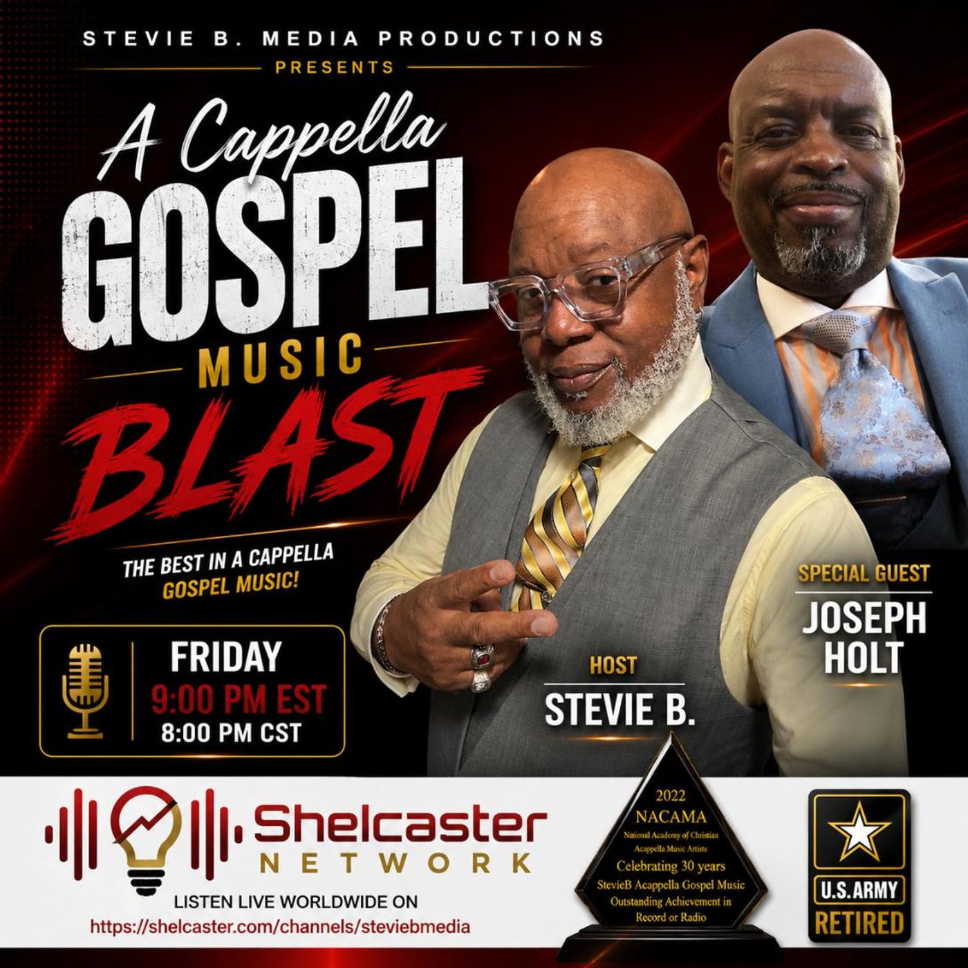 Stevie B. Acappella Gospel Music Blast - (Episode 355) episode artwork