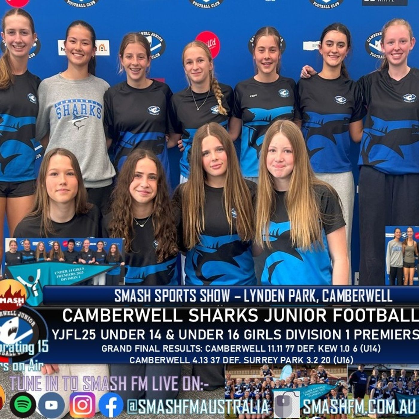 SSS15THYR: Camberwell Sharks JFC YJFL25 U14 & U16 Girls Division 1 Premiership Interviews 080925