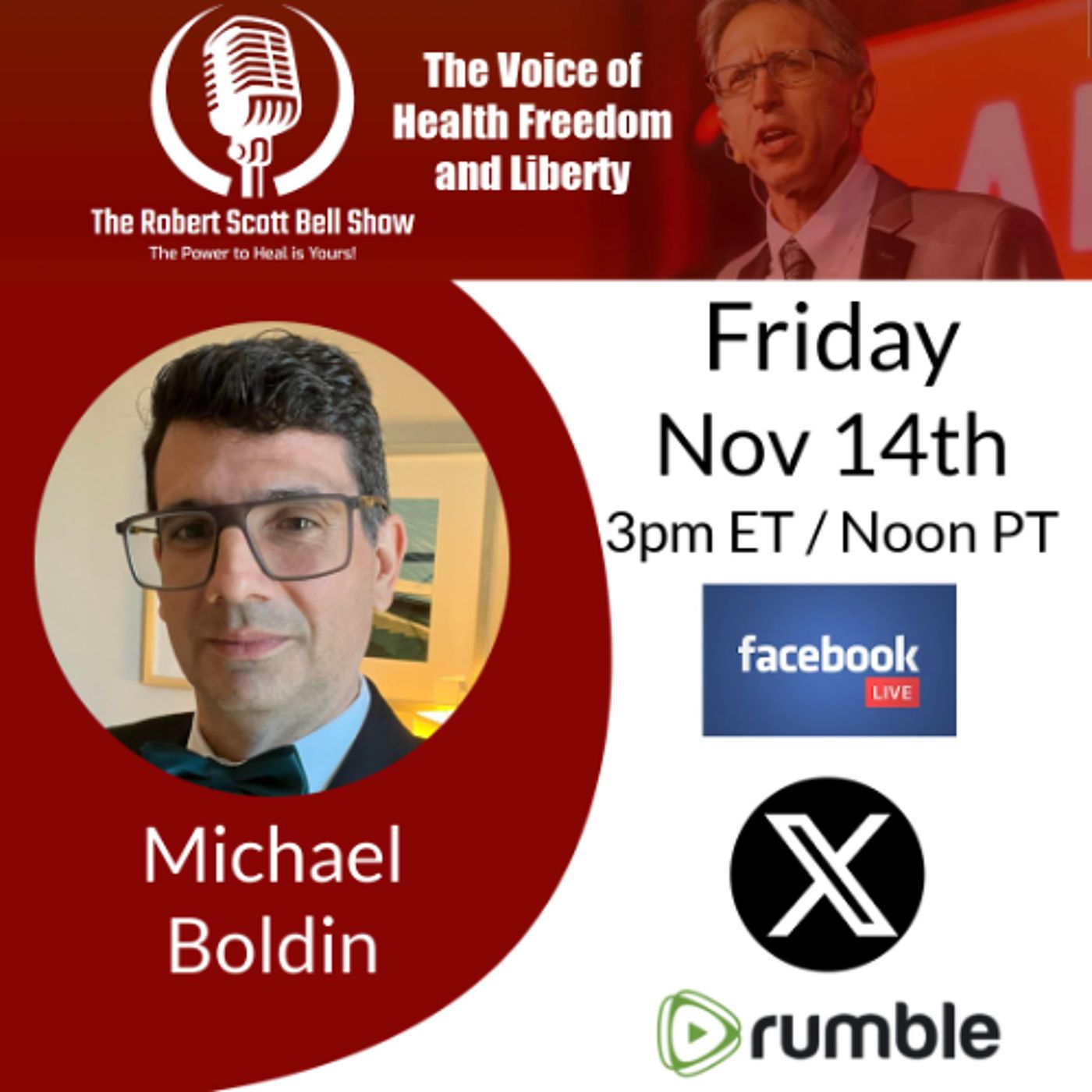 Live From the Be Healthy Utah Conference, Doctor's COVID Injury, Vaccine Godfather, Michael Boldin, Tenth Amendment Center - The RSB Show 11 episode artwork