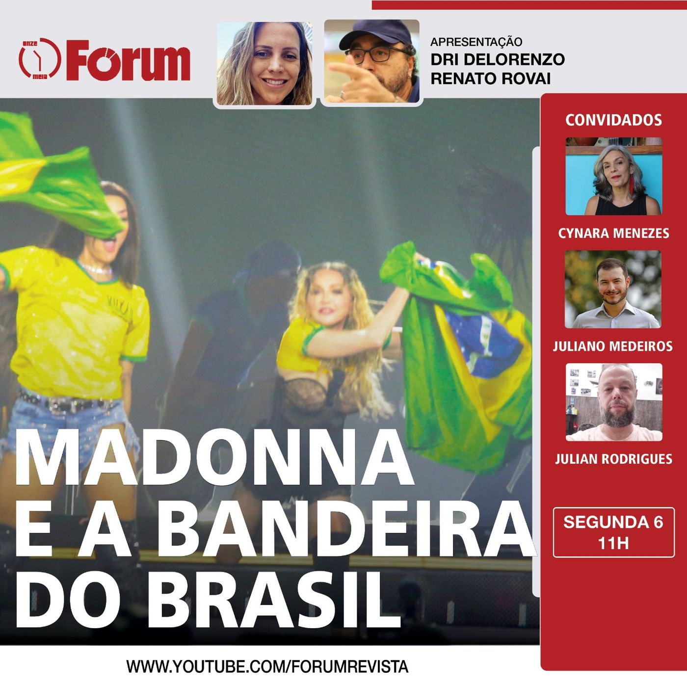Madonna bomba com bandeira do Brasil; Lula em Porto Alegre; Bolsonaro com erisipela | 06.05.24 episode artwork