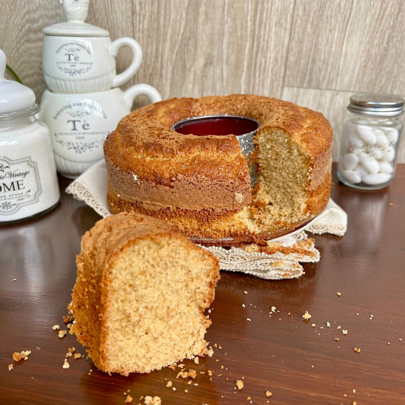 Ciambellone con farina di avena senza lattosio