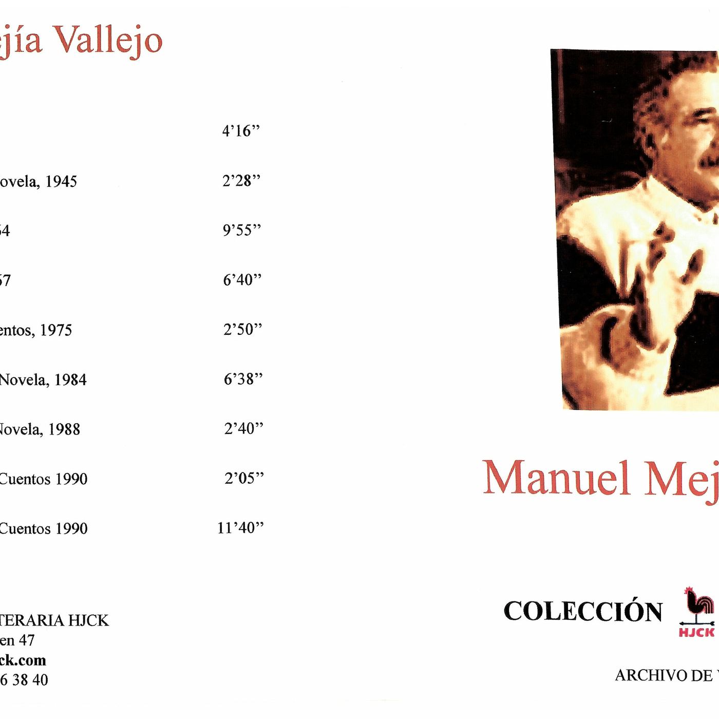 H-1993-04-00 - CL0047-03-  HJCK - Mejía Vallejo, Manuel -  'Prólogo', de 'El día señalado' - Novela, 1964 episode artwork