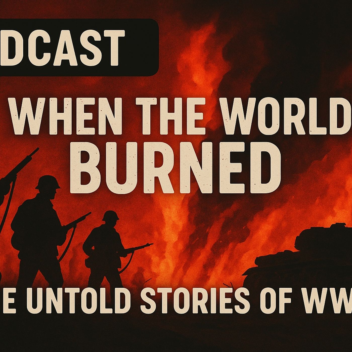 When the world burned : WW2 podcast artwork