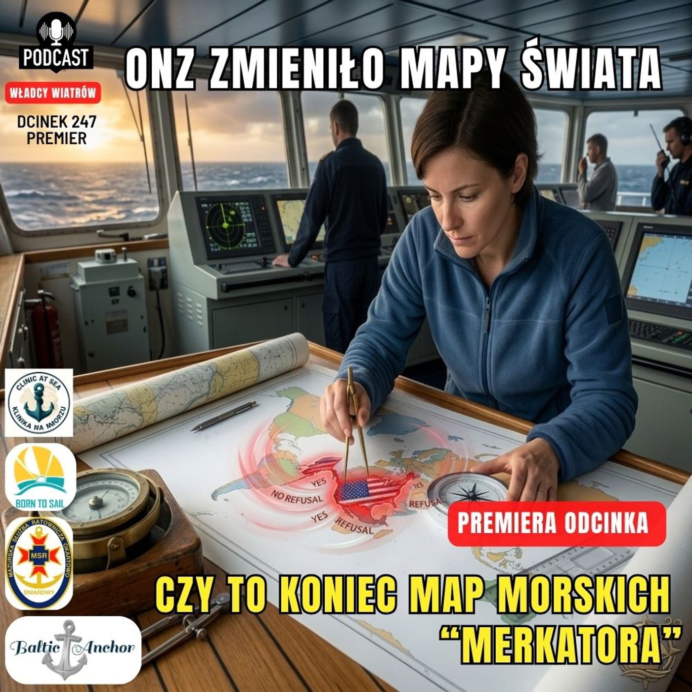 Odcinek 247 - ONZ zmienia mapy świata na Equal Earth A co z mapami morskimi MERKATORA ? episode artwork