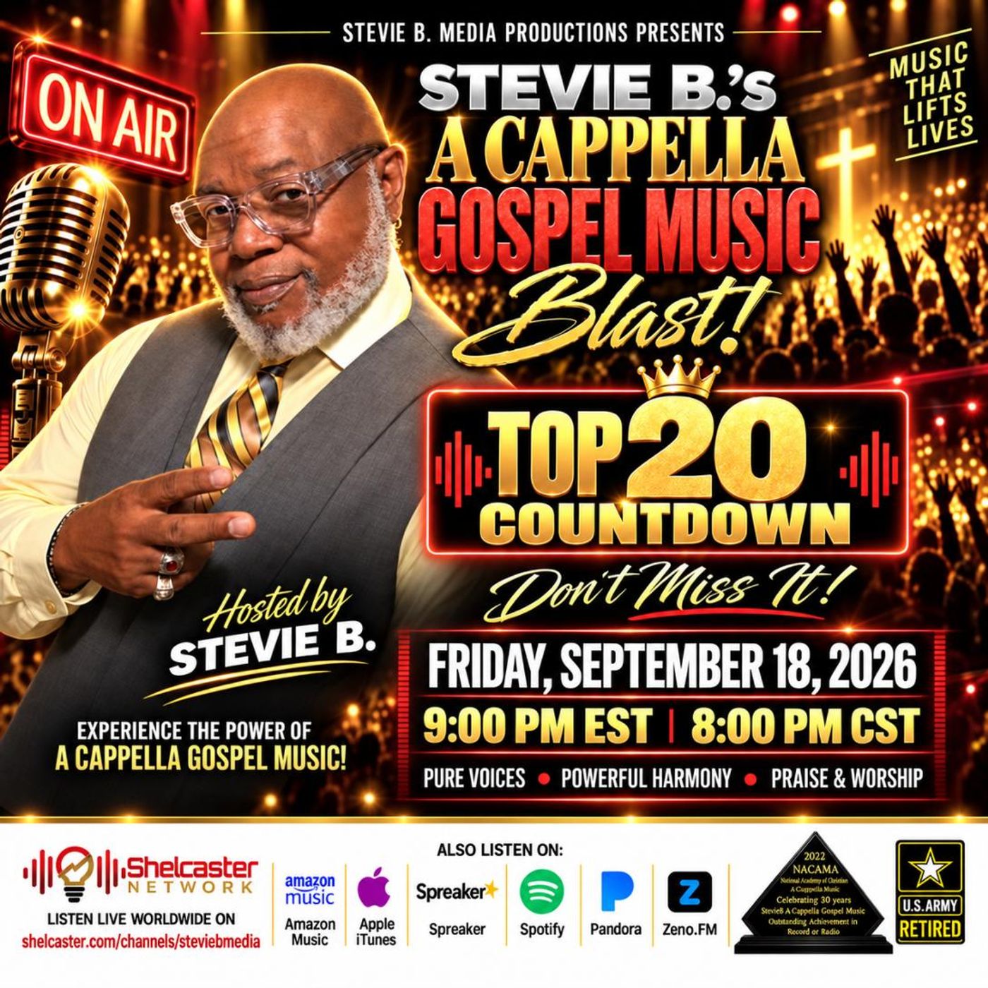 Stevie B. Acappella Gospel Music Blast - (Episode 365) episode artwork