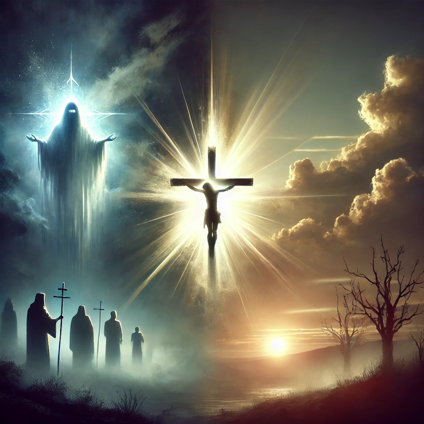 "Crucifixion is humanity's ultimate defeat—a public symbol of humiliation and death." episode artwork
