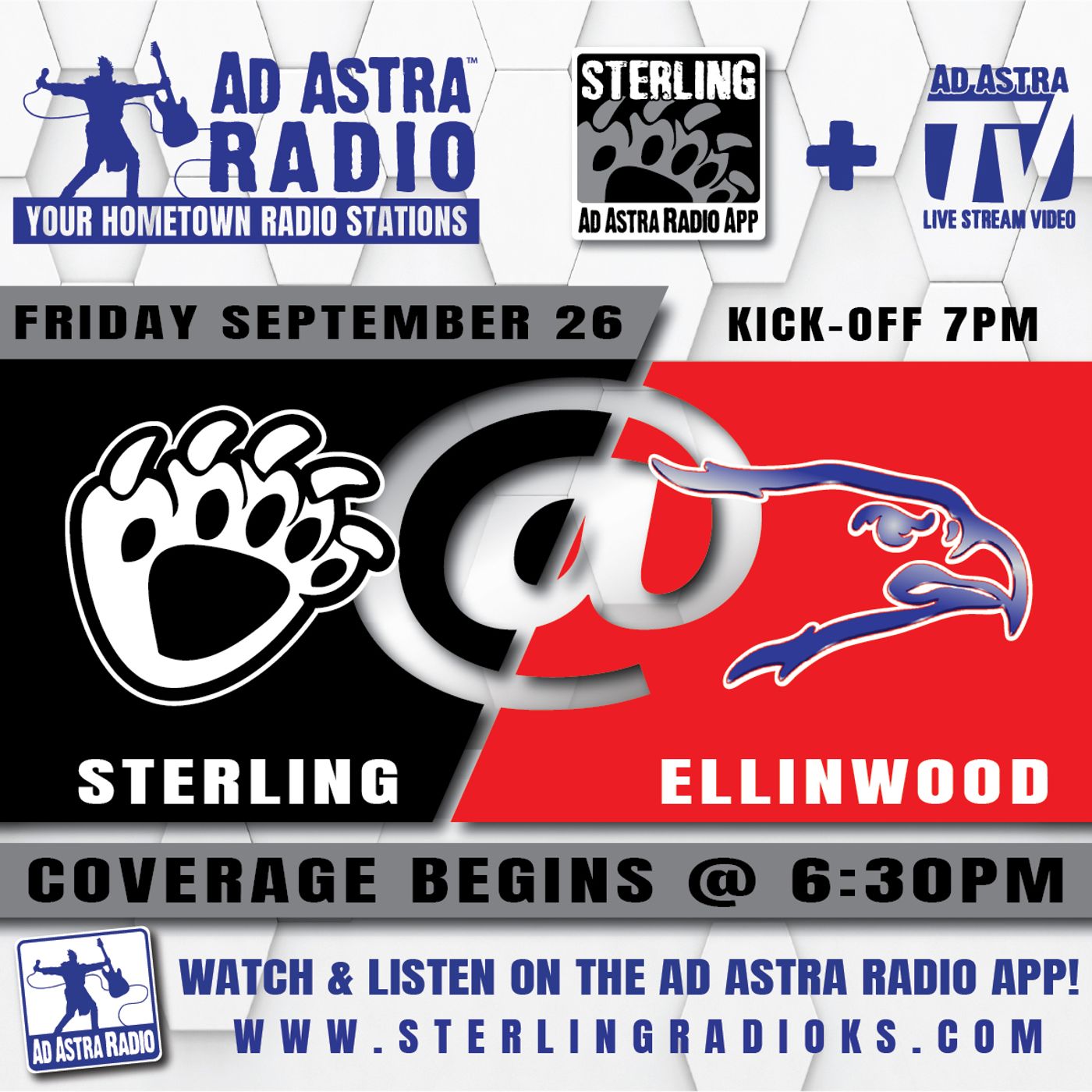 Sterling Blackbears at Ellinwood Eagles Football (September 26, 2025) episode artwork