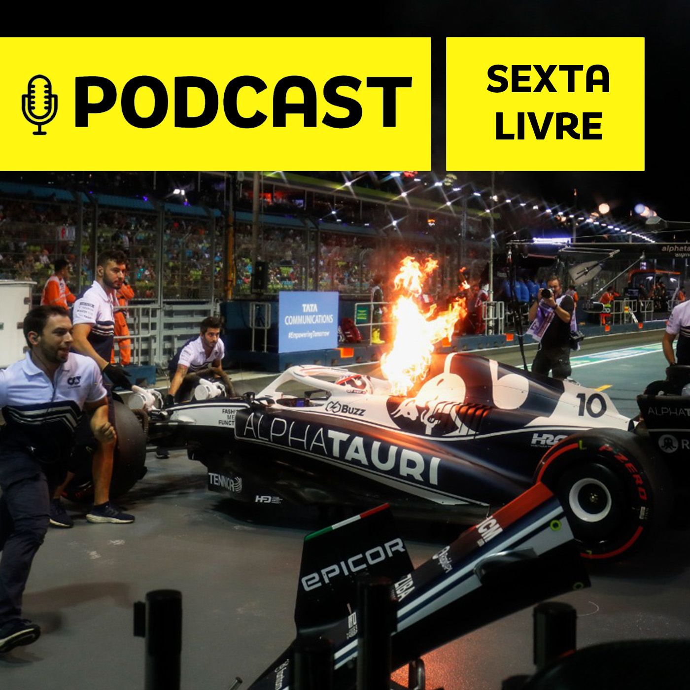 Podcast Boletim - Red Bull na mira, susto com Gasly, 1-2 da Ferrari, Max 4º e Mercedes bem; a sexta em Singapura