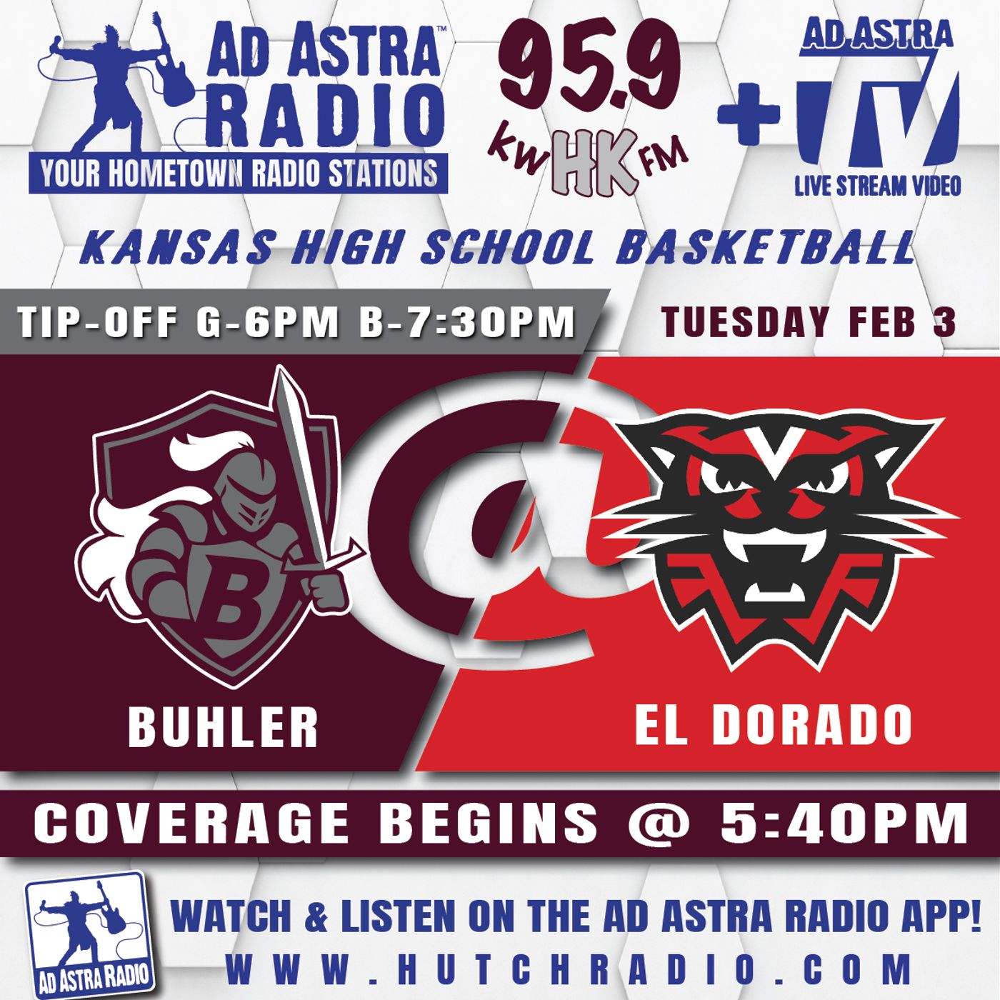Buhler Crusaders at El Dorado Wildcats Boys High School Basketball (February 3, 2026) episode artwork