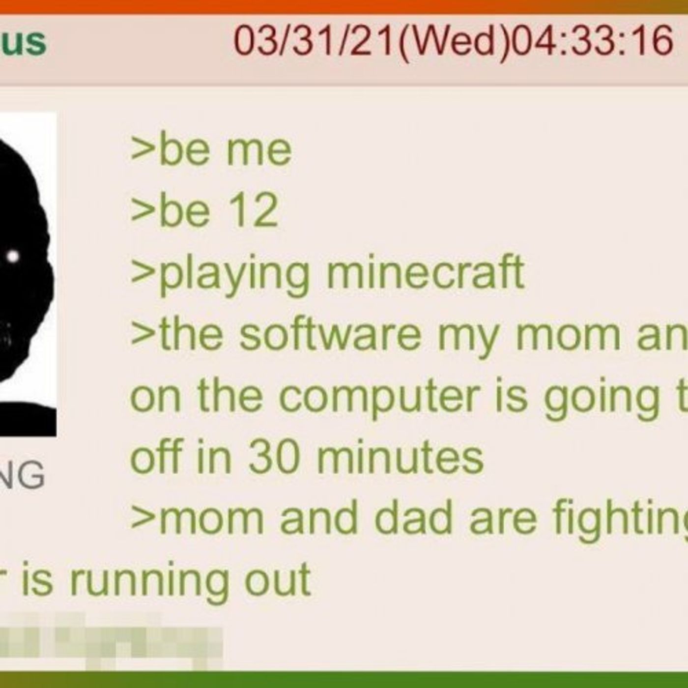 ReddX's Greentext Posts: The cringe of our collective youth is 100% PURE PAIN!!