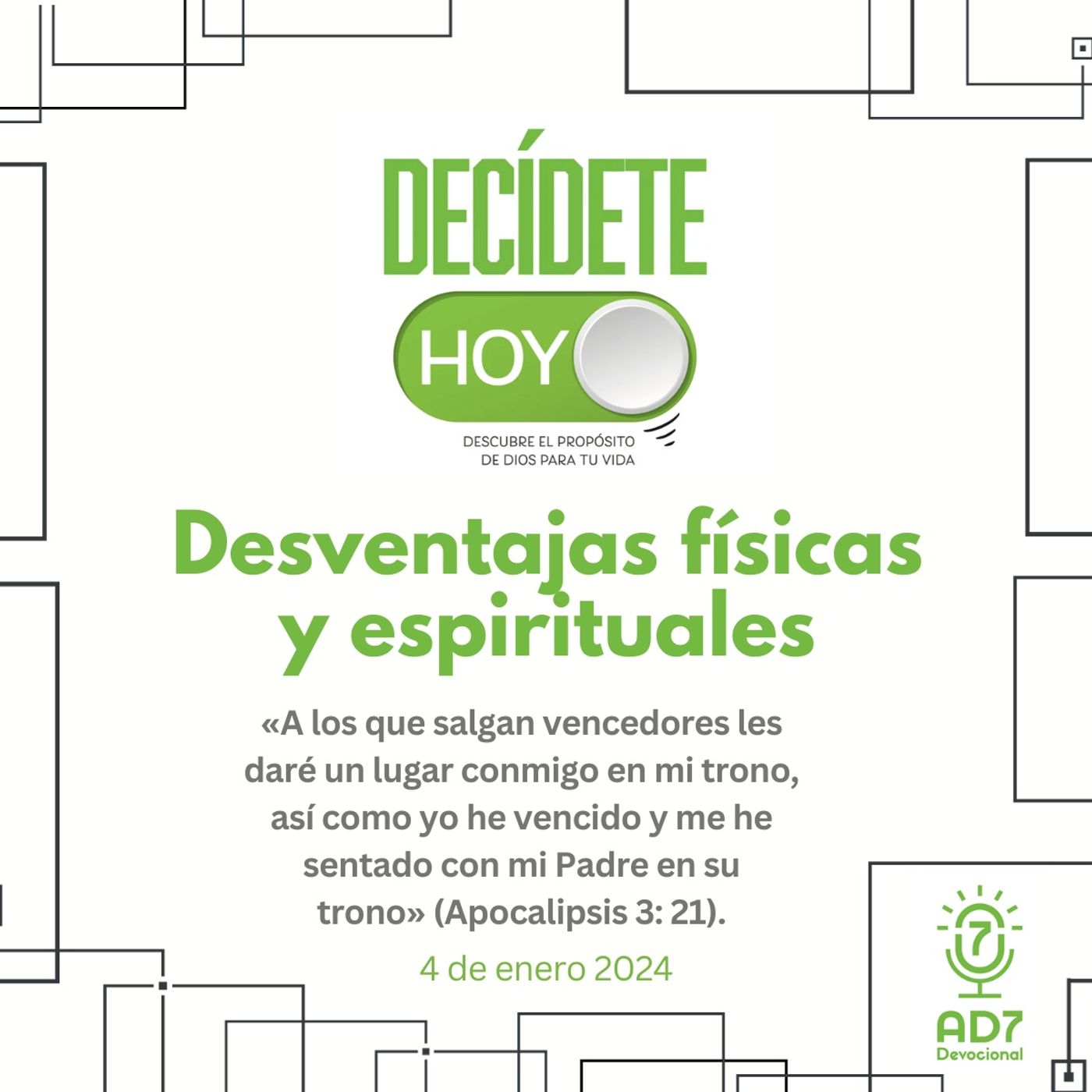 Desventajas físicas y espirituales | Devocional de Jóvenes | 4 de enero 2024