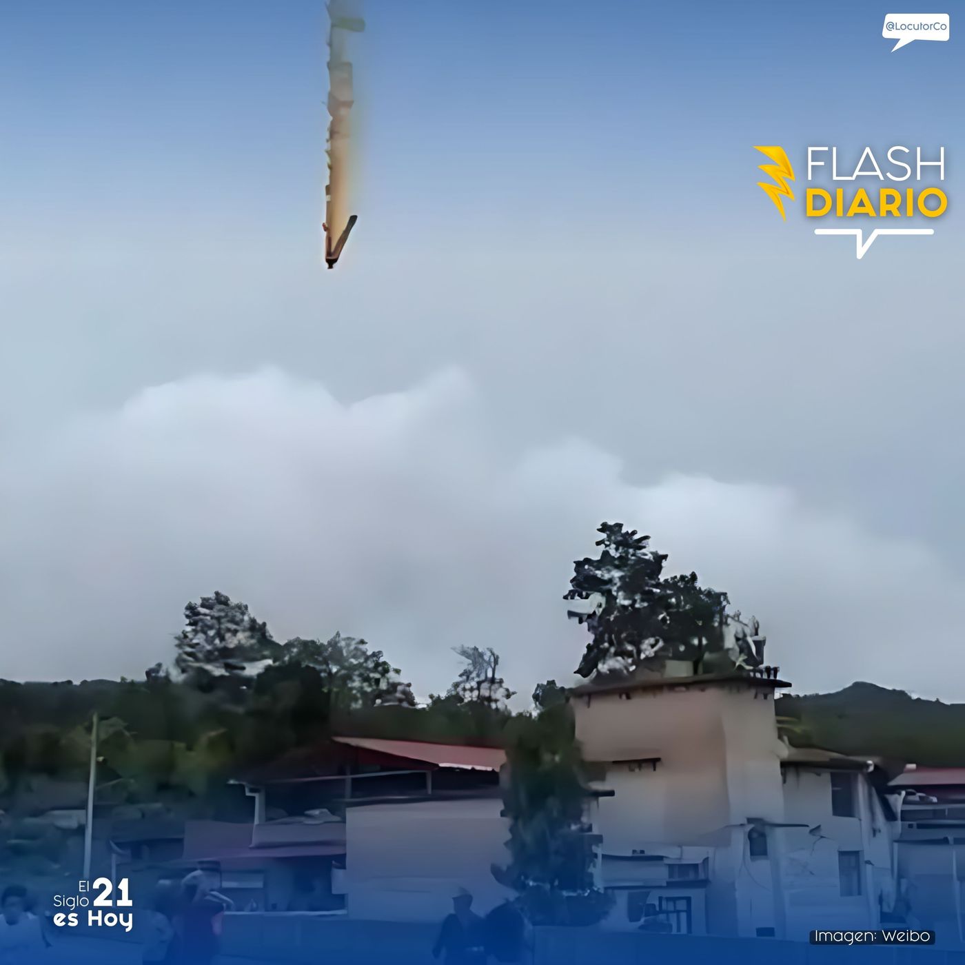 Satélite China-Francia y caída de restos en zona poblada