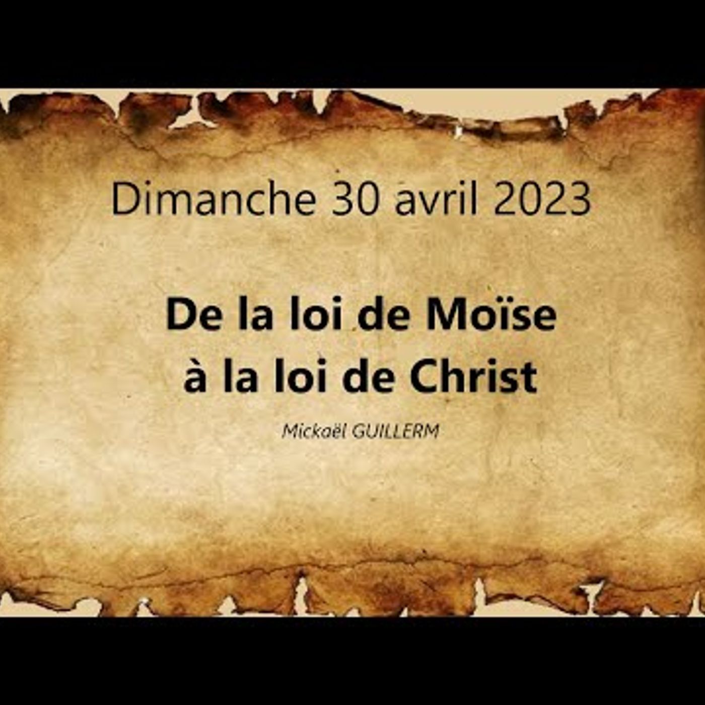 Eglise Biblique de Toulouse - De la loi de Moïse à la loi de Christ (Mickaël GUILLERM)
