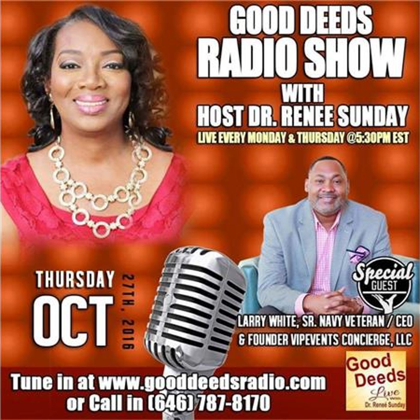 Larry White, Sr. Navy Veteran / CEO & Founder VIPeVENTS Concierge, LLC on GD episode artwork
