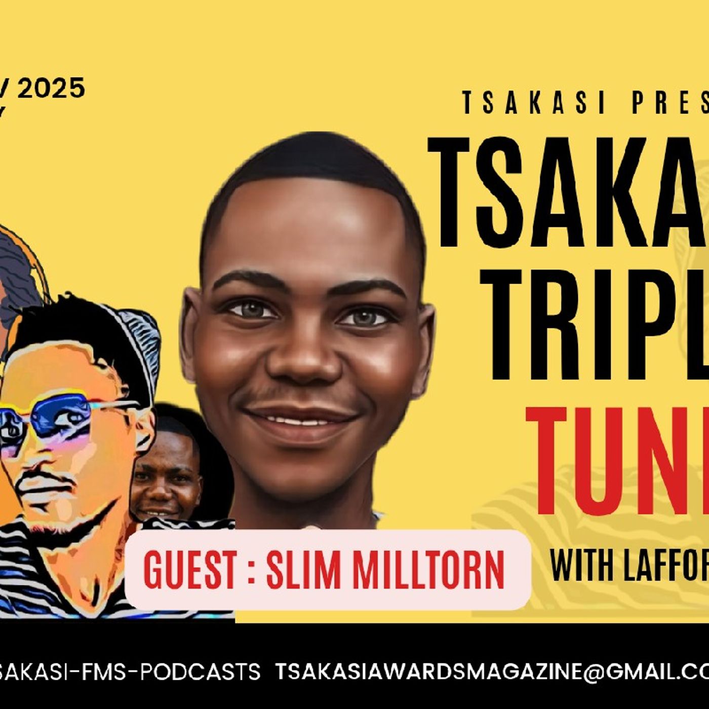 Triple Tunes. Slim Milltorn, with Laffor Dray episode artwork