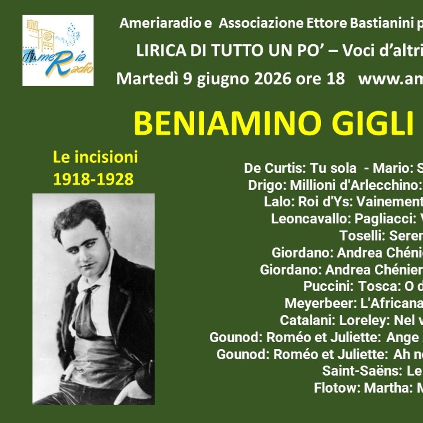Lirica di tutto un po' - Beniamino Gigli terza puntata episode artwork