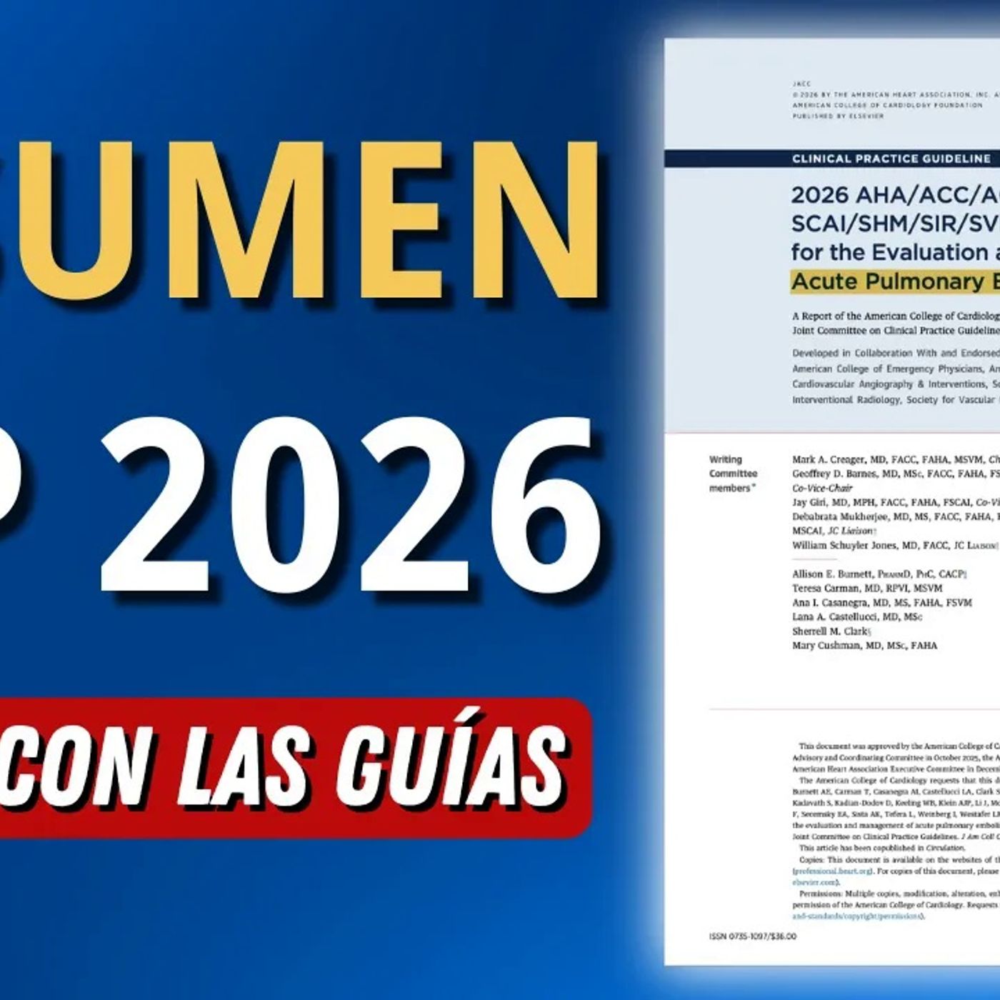 Nueva Guía TEP AHA - ACC en MENOS de 20 minutos #AlDíaConLasGuías
