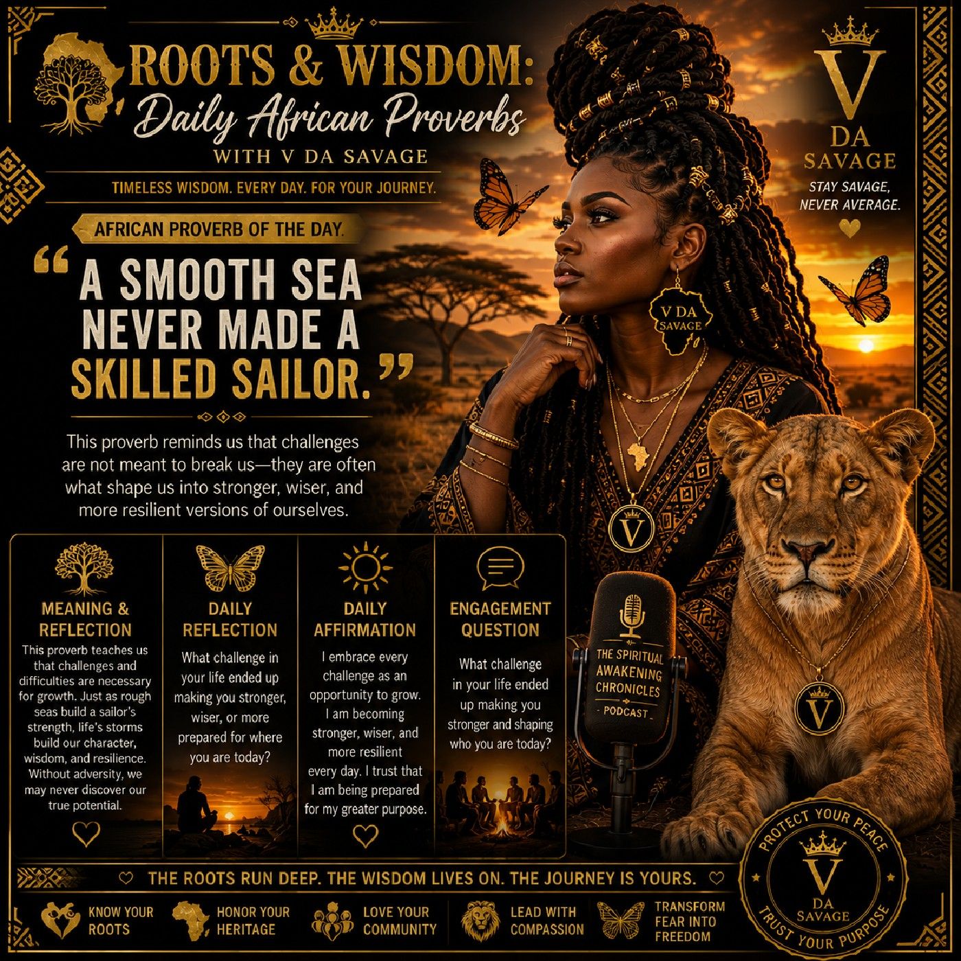 👑 ROOTS & WISDOM: Daily African Proverbs with V DA Savage 🌍 episode artwork
