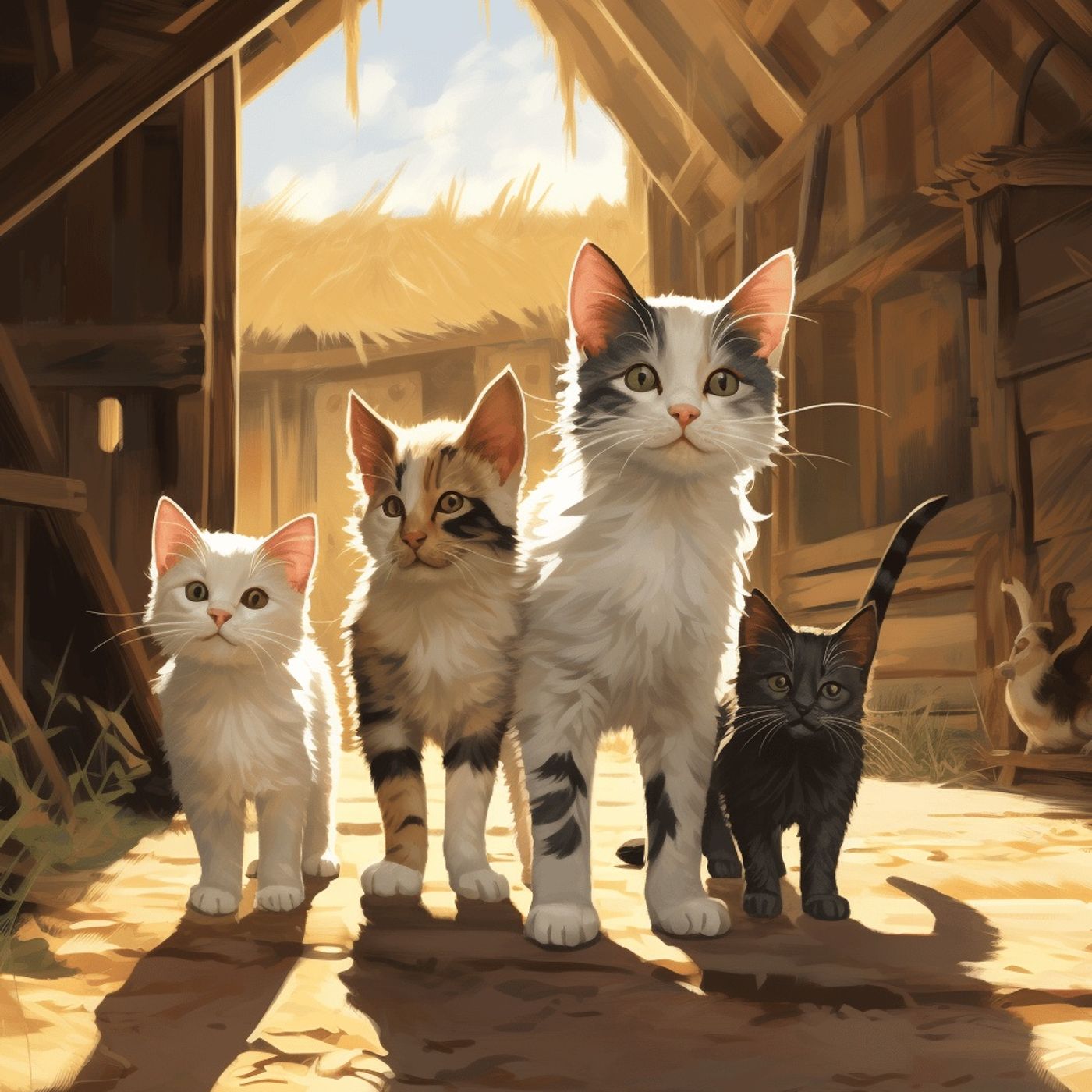 Mevrouw Tabby Grijs en haar drie kleine kittens | Verhaaltjes Over Familie episode artwork
