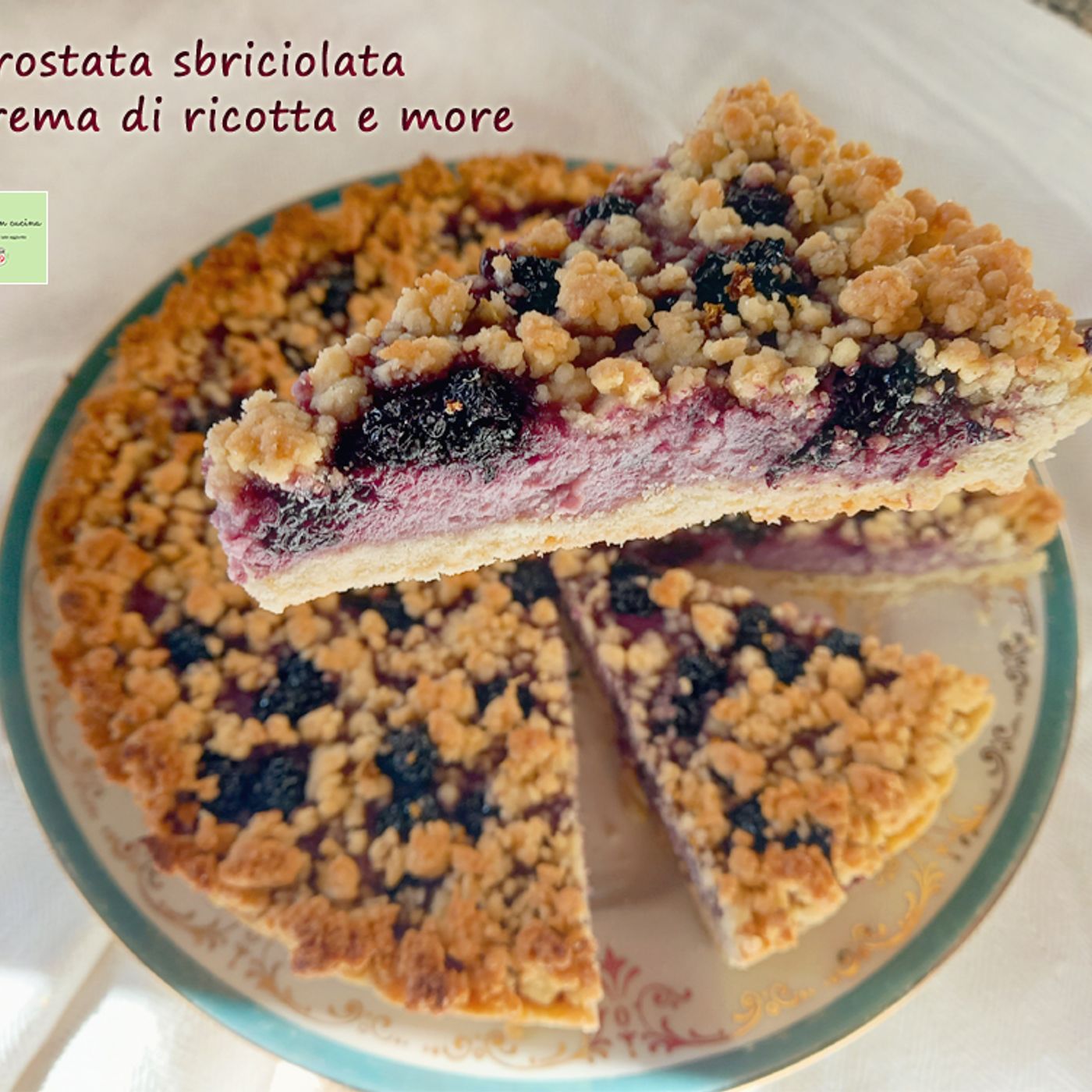 Crostata sbriciolata alla crema di ricotta e more episode artwork