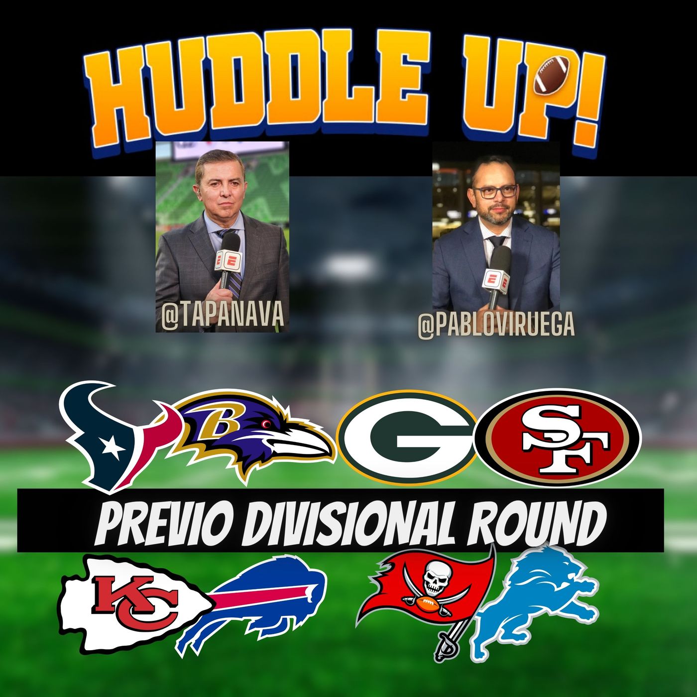 #HuddleUP Previo Ronda Divisional #NFLPlayoffs @TapaNava @PabloViruega #NFL