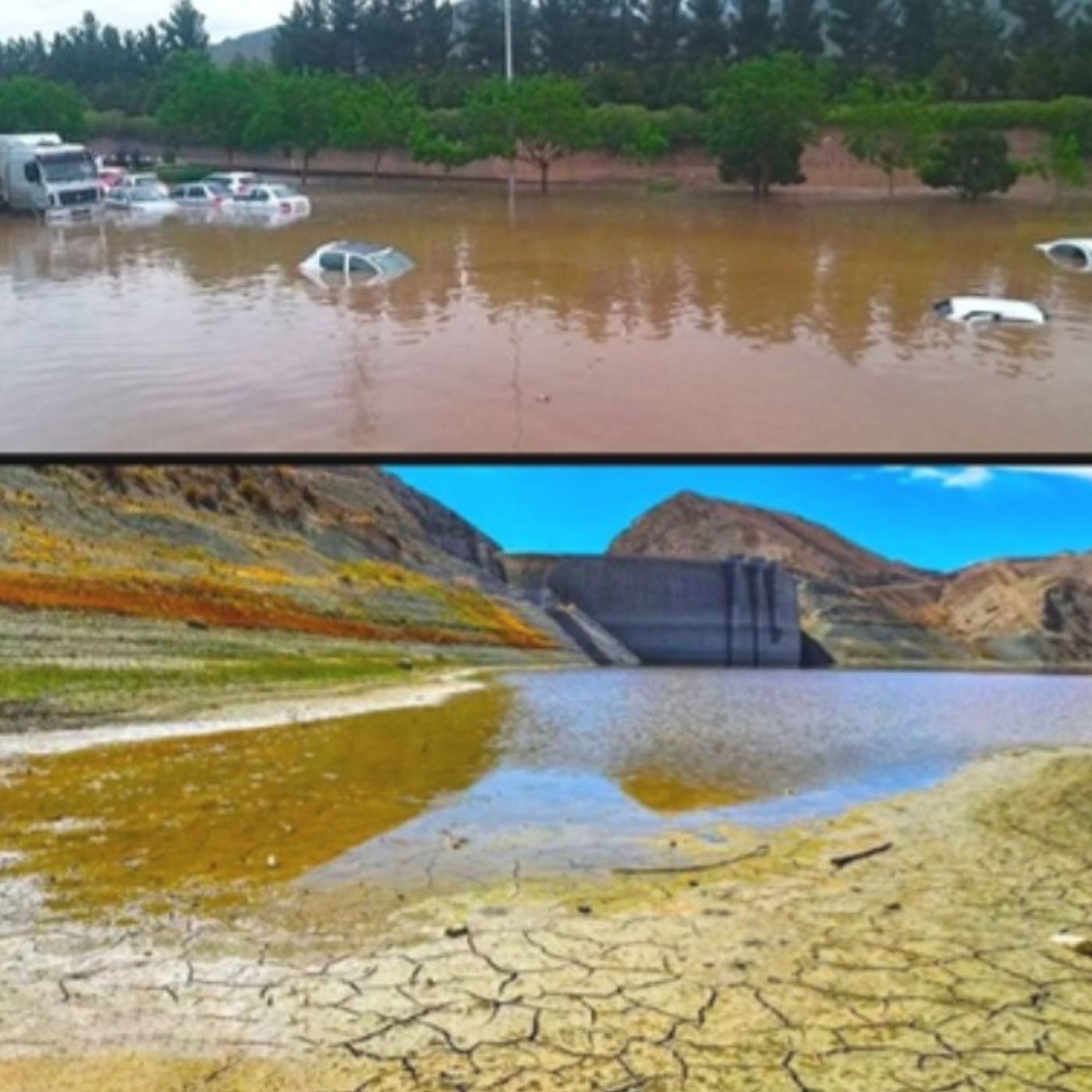 همزمانی سیل و تشنگی در ولایت تبهکار خامنه‌ای