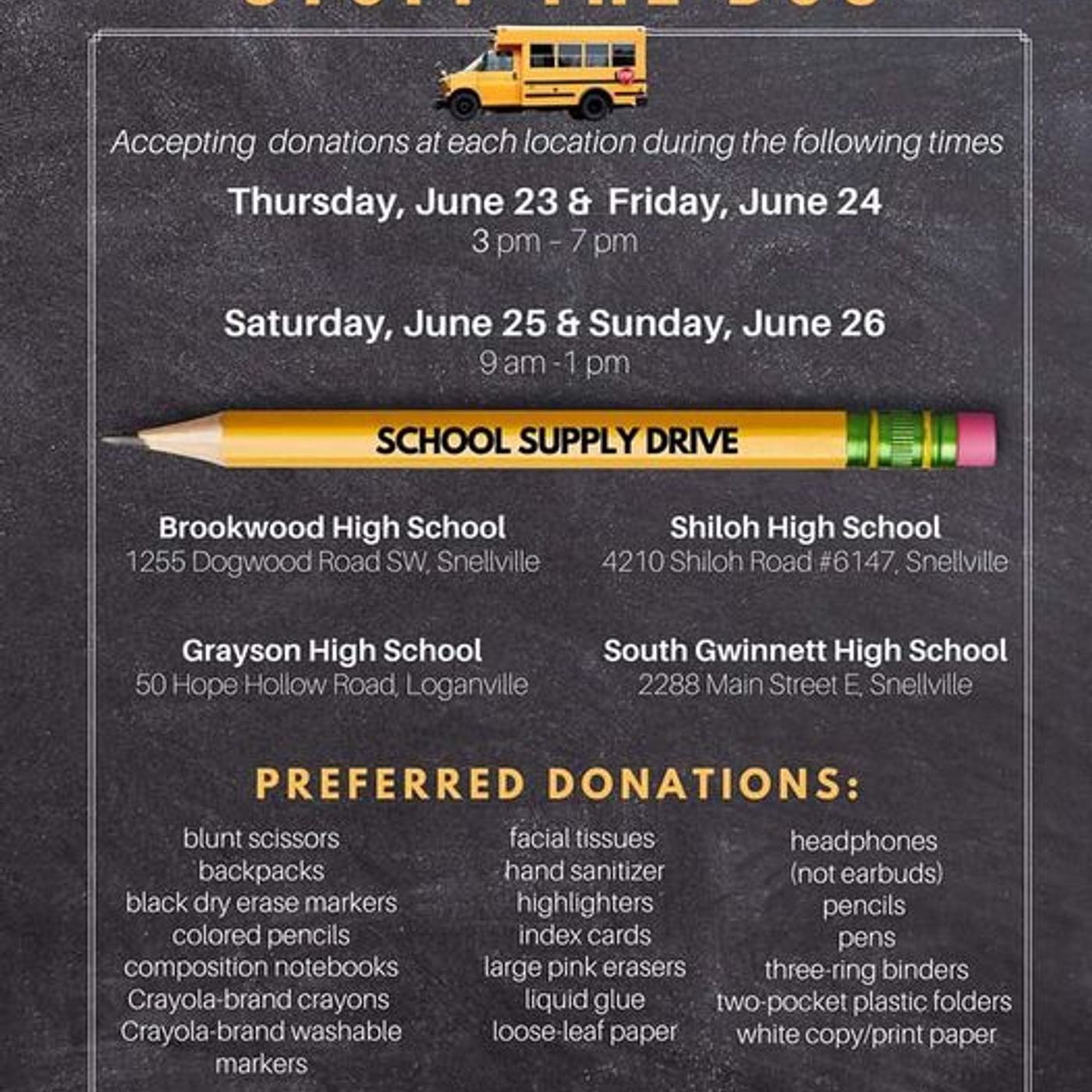 Stuff The Bus Is Happening This Weekend Image