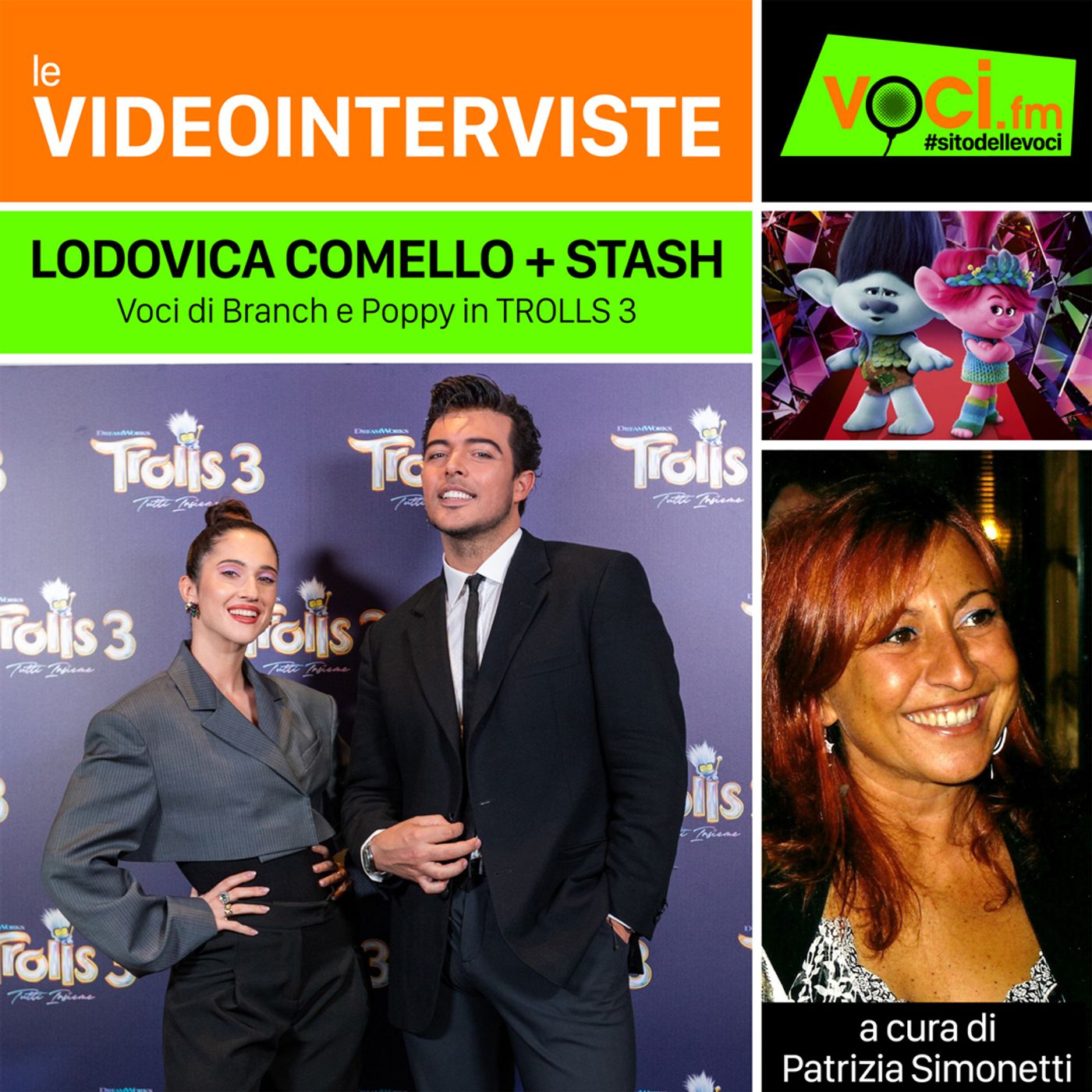 TROLLS 3: LODOVICA COMELLO e STASH  su VOCI.fm - clicca play e ascolta l'intervista episode artwork